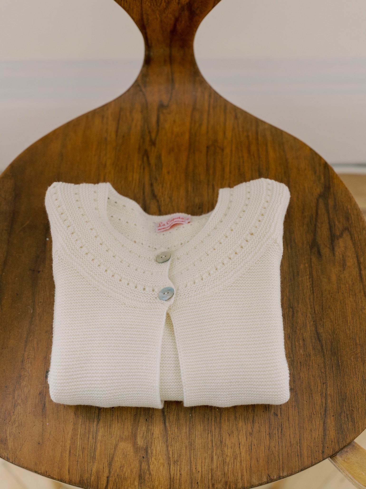 Ivory Baena Merino Baby Cardigan