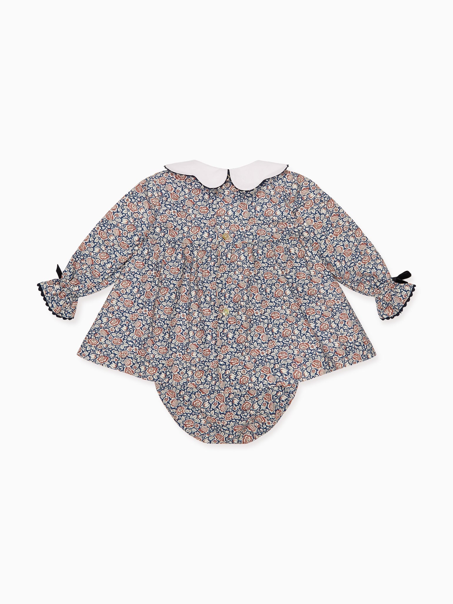 Navy Floral Bamba Liberty Baby Girl Set