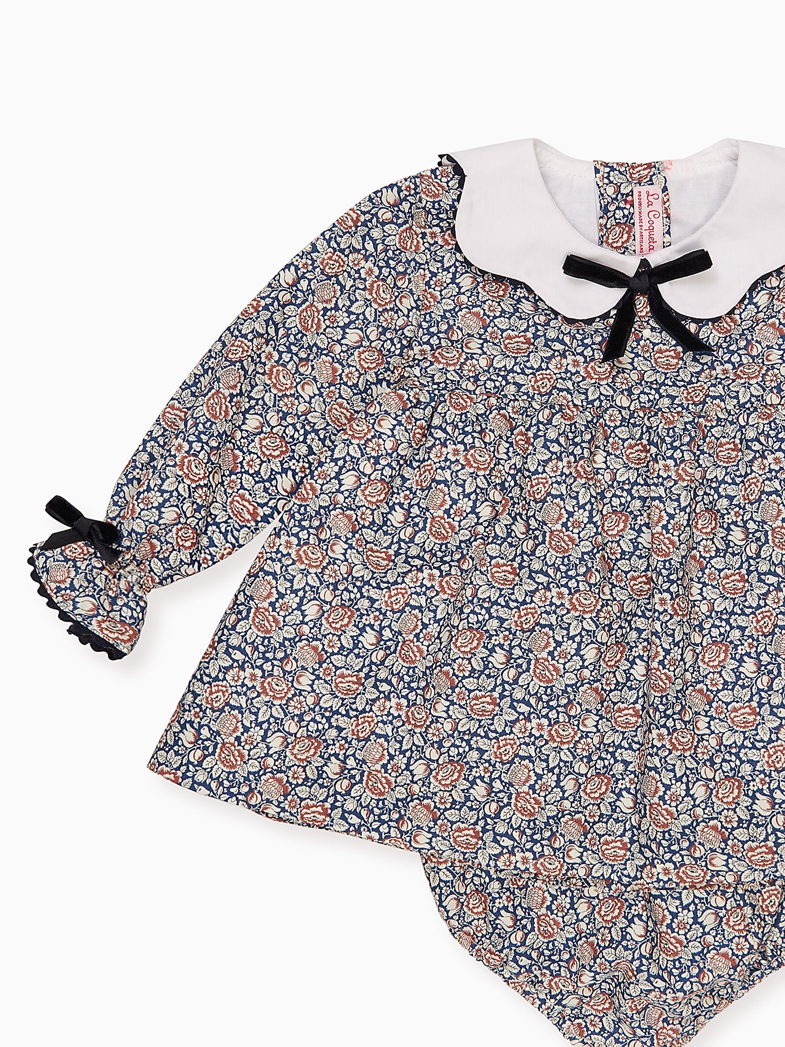Navy Floral Bamba Liberty Baby Girl Set