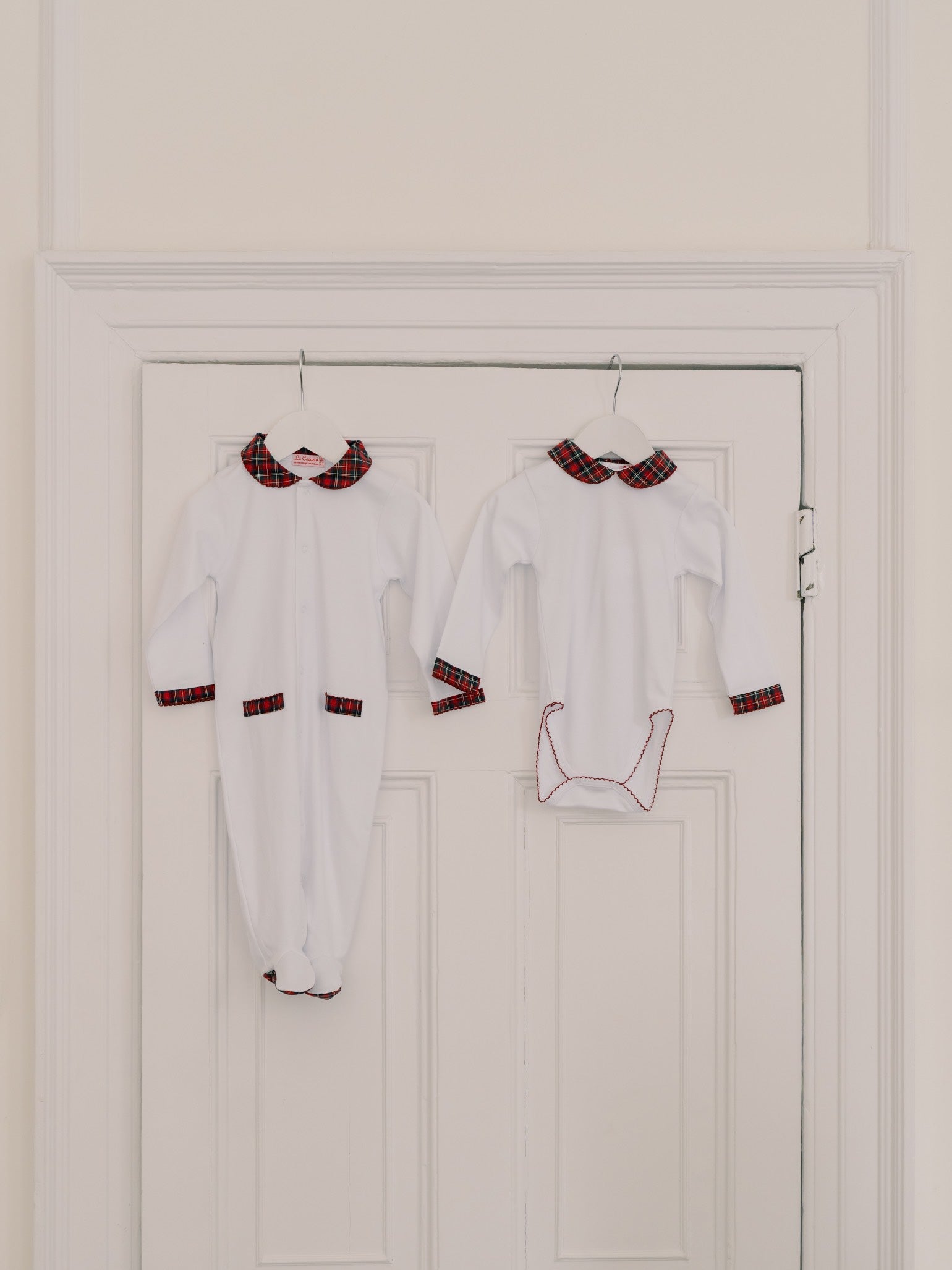 Red Tartan Bastia Baby Body Vest