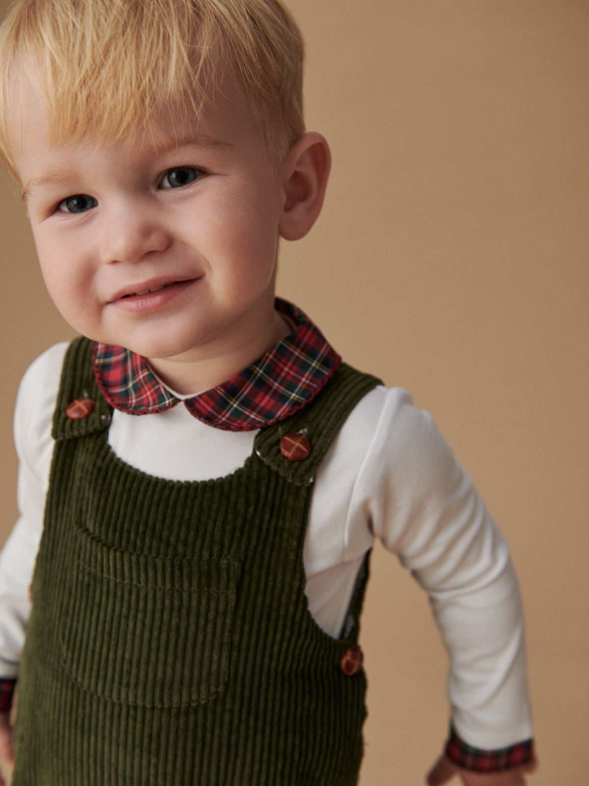Red Tartan Bastia Baby Body Vest