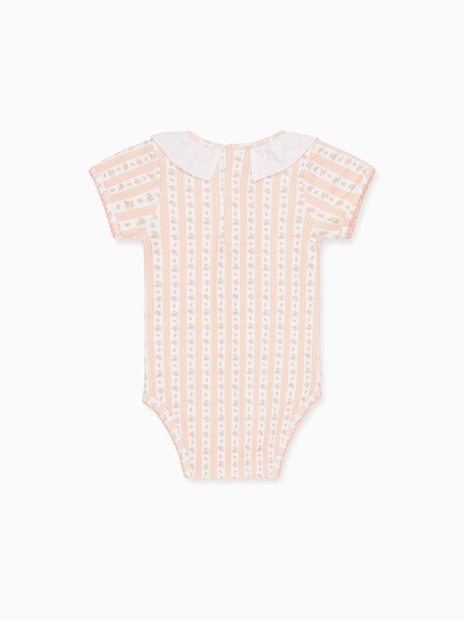 Pink Floral Stripe Belle Baby Girl Body Vest