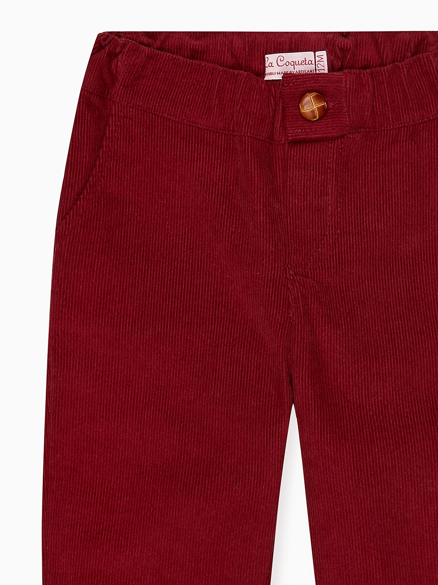 Burgundy Benito Corduroy Baby Trousers