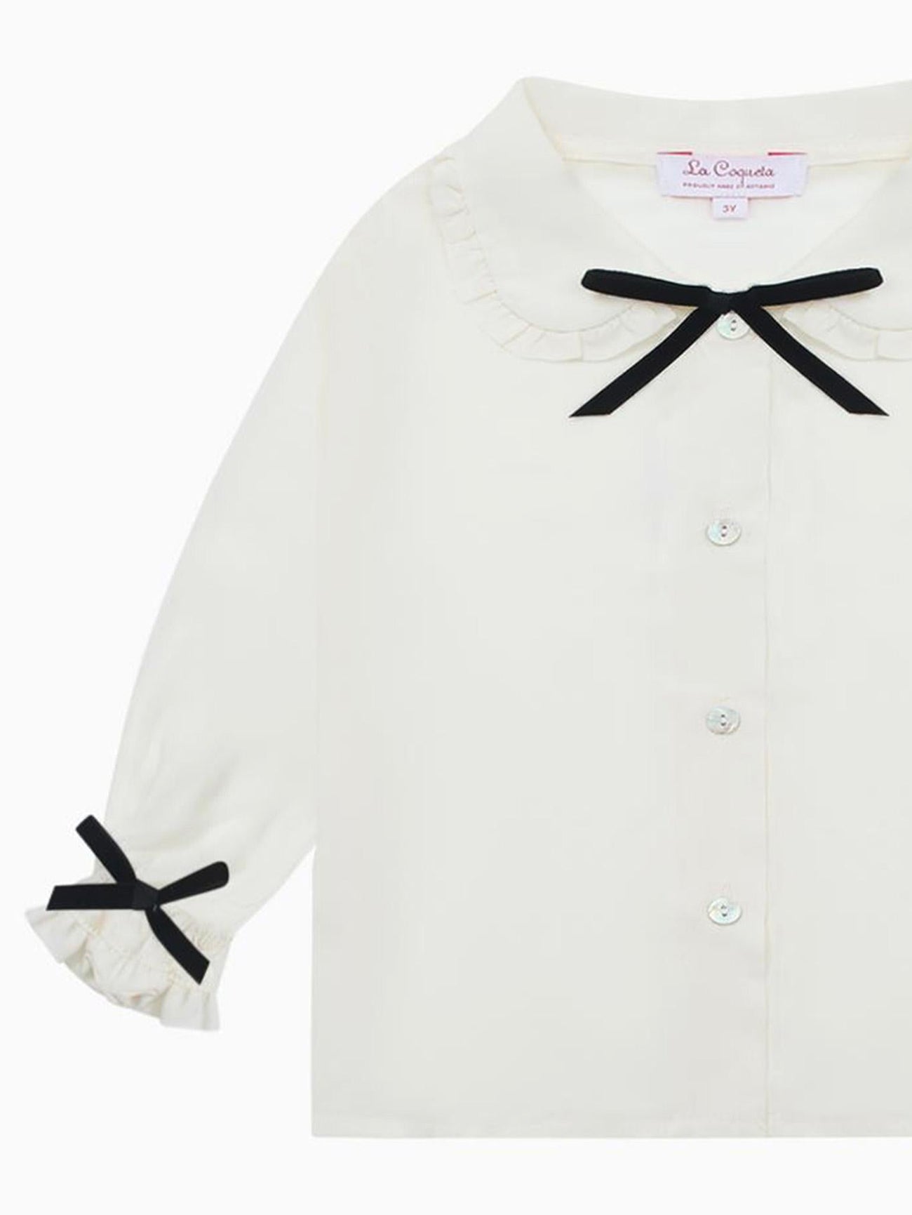 Ivory Betty Long Sleeve Baby Girl Shirt