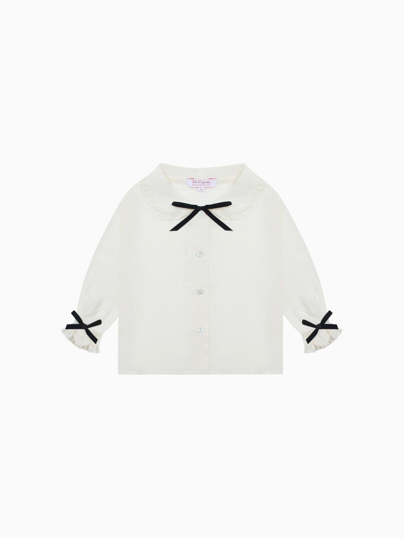 Ivory Betty Long Sleeve Baby Girl Shirt