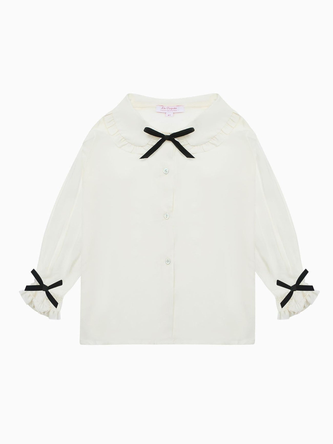 Ivory Betty Long Sleeve Girl Shirt