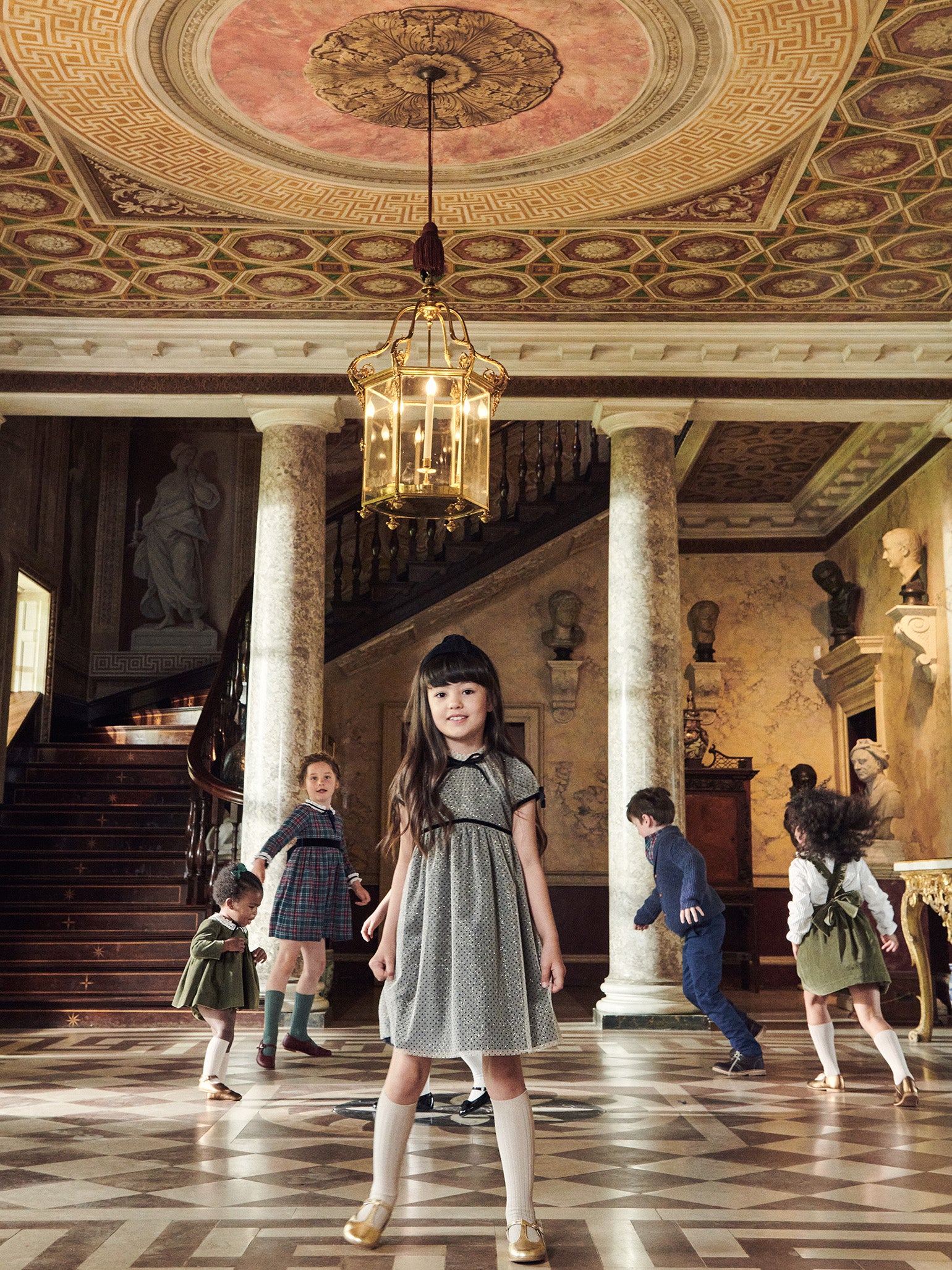 Black Polka Dot Palomina Girl Empire Dress