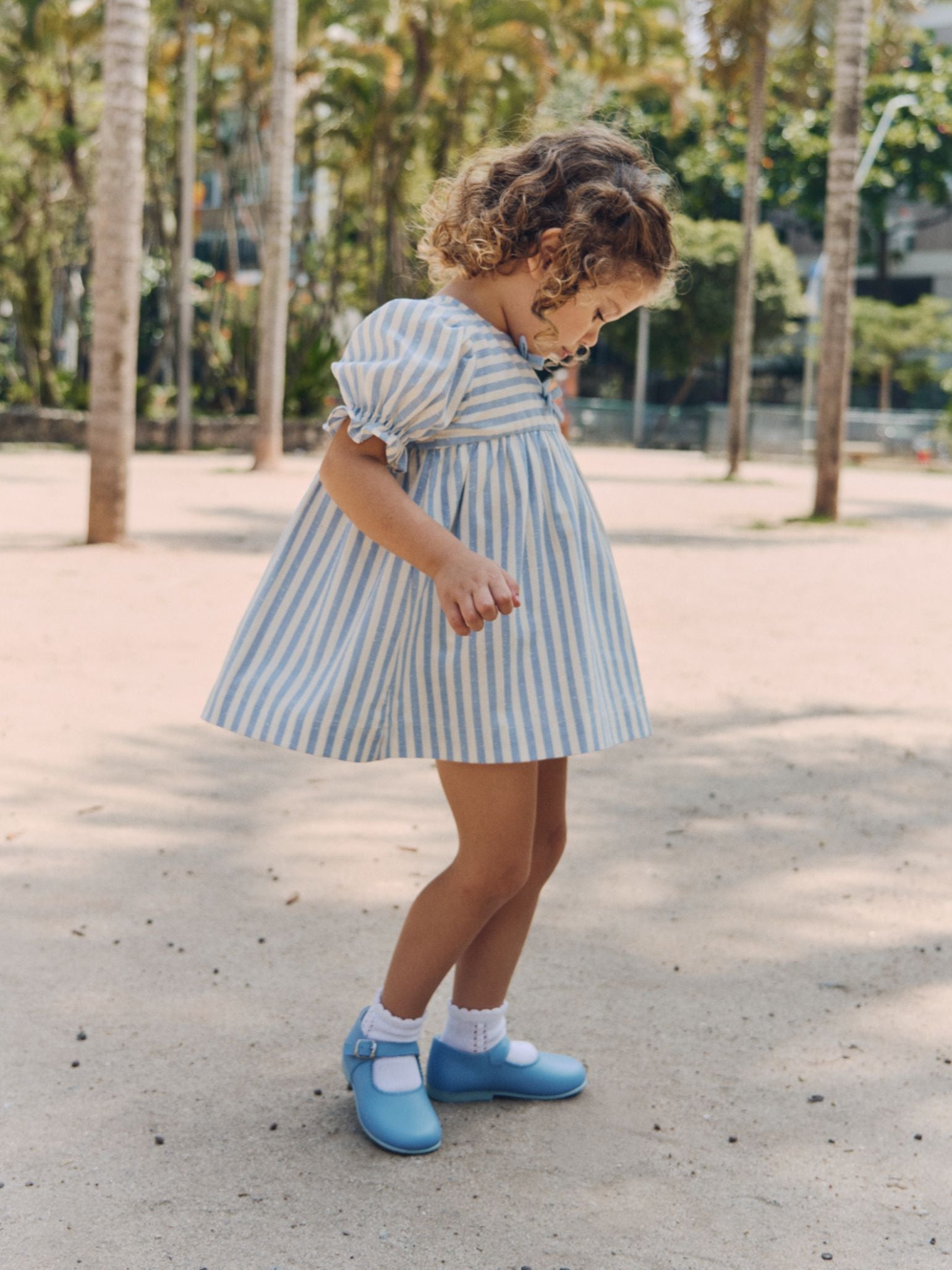 Blue Stripe Luciana Baby Girl Set