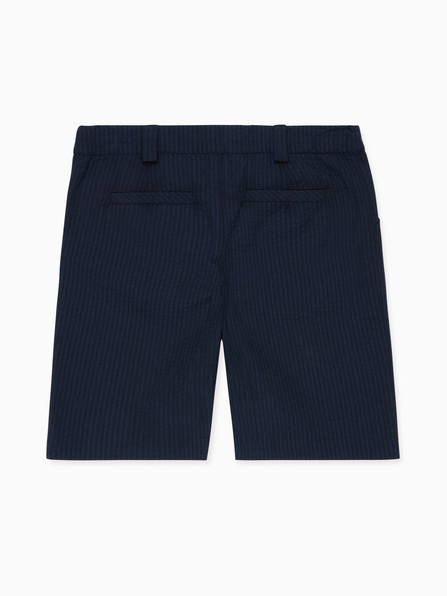 Navy Seersucker Bocusi Boy Chino Shorts