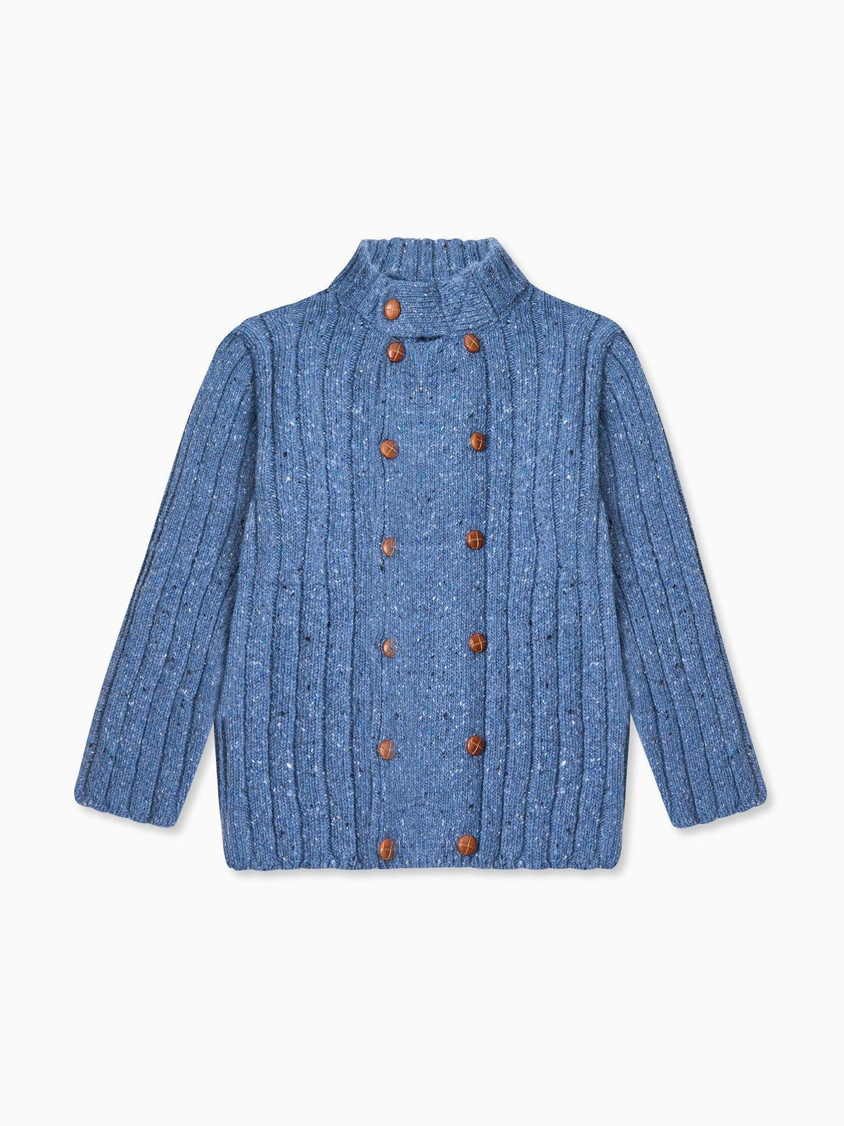 Dusty Blue Bolo Merino Boy Cardigan