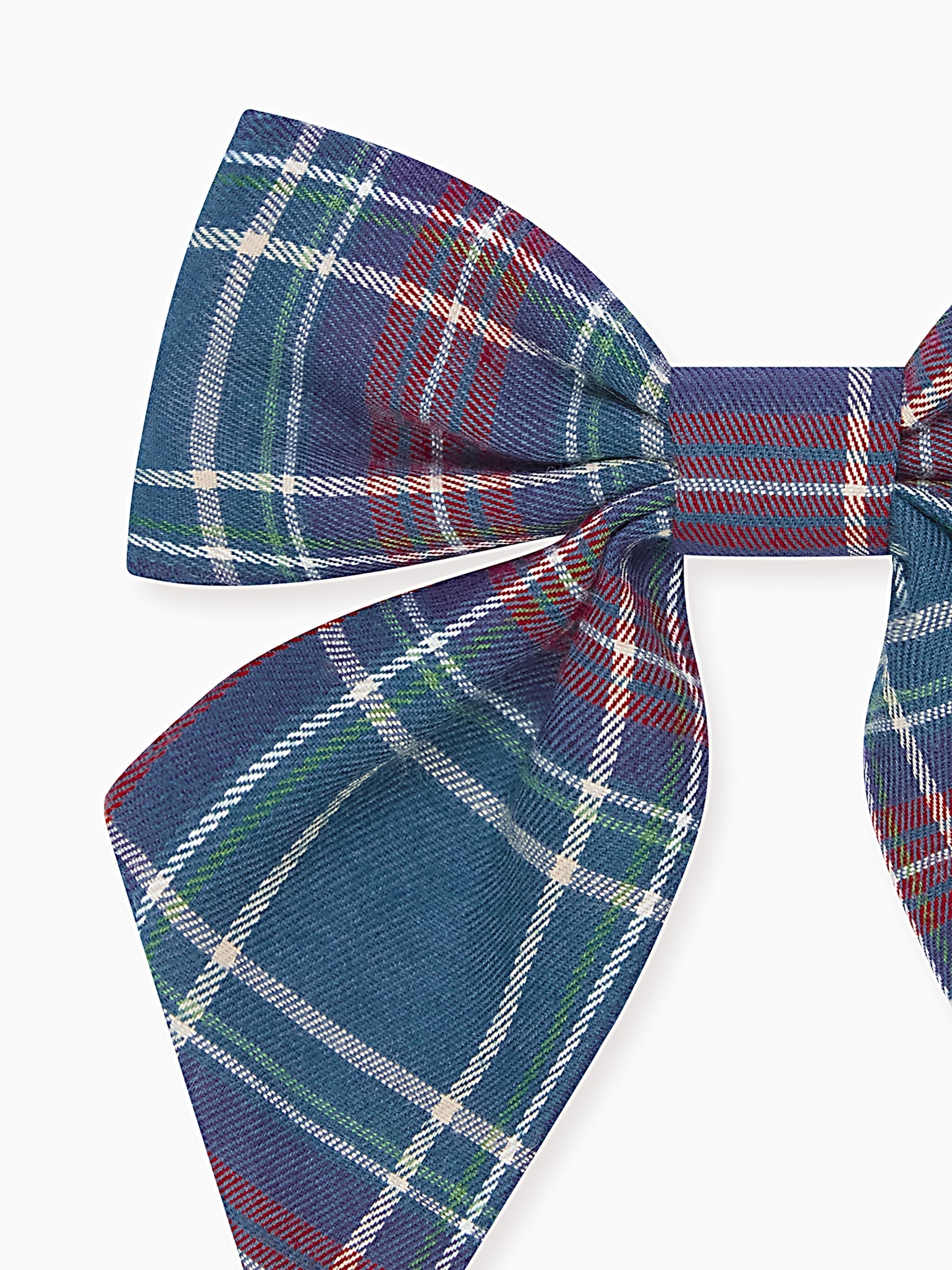 Green Tartan Girl Large Bow Clip