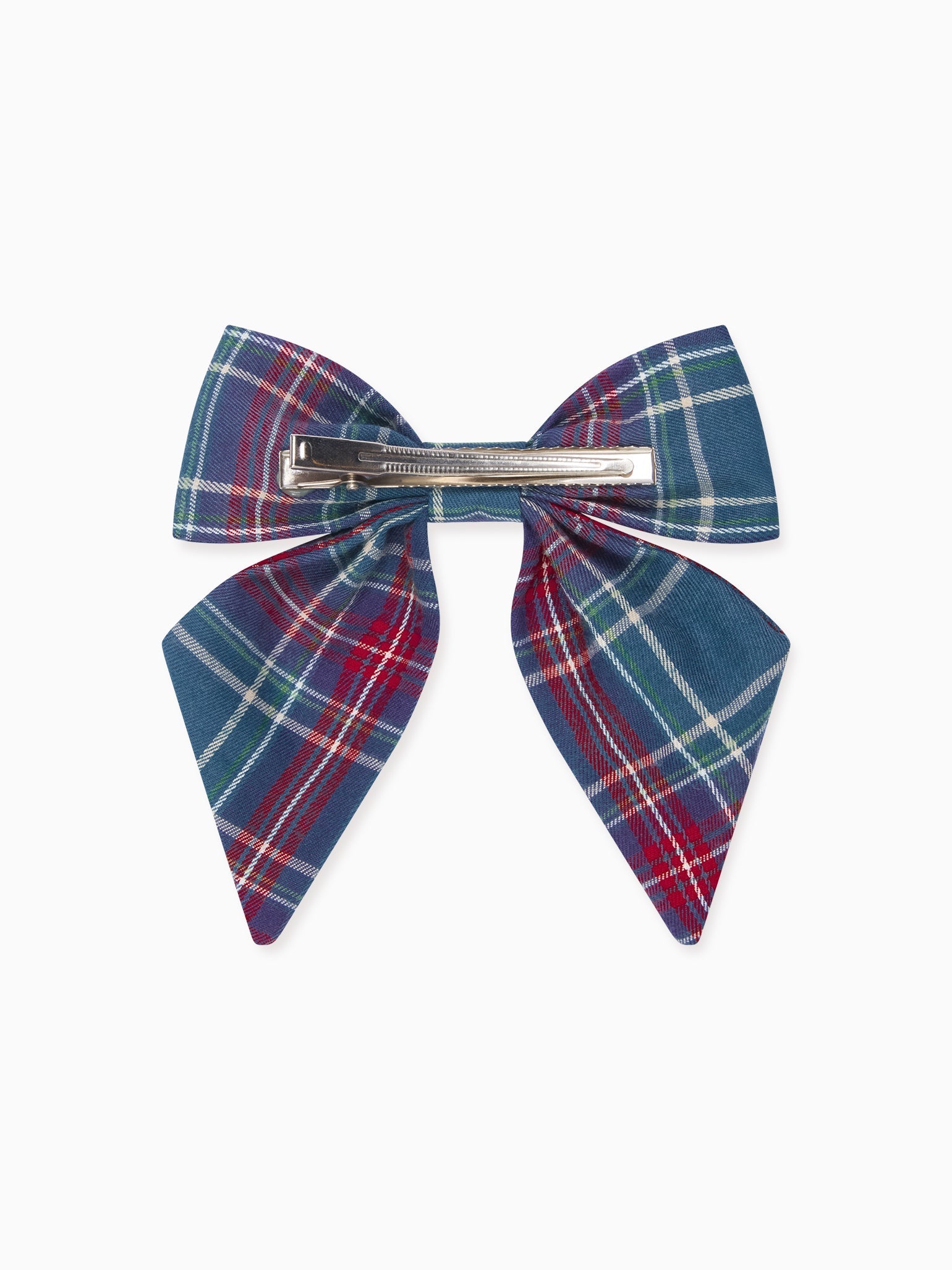 Green Tartan Girl Large Bow Clip