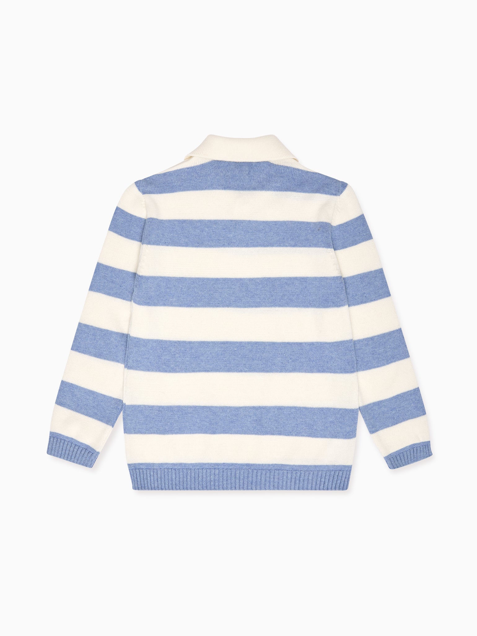 Blue Stripe Brio Cotton Boy Jumper