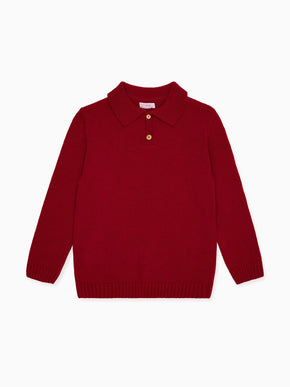 Burgundy Brio Merino Boy Sweater