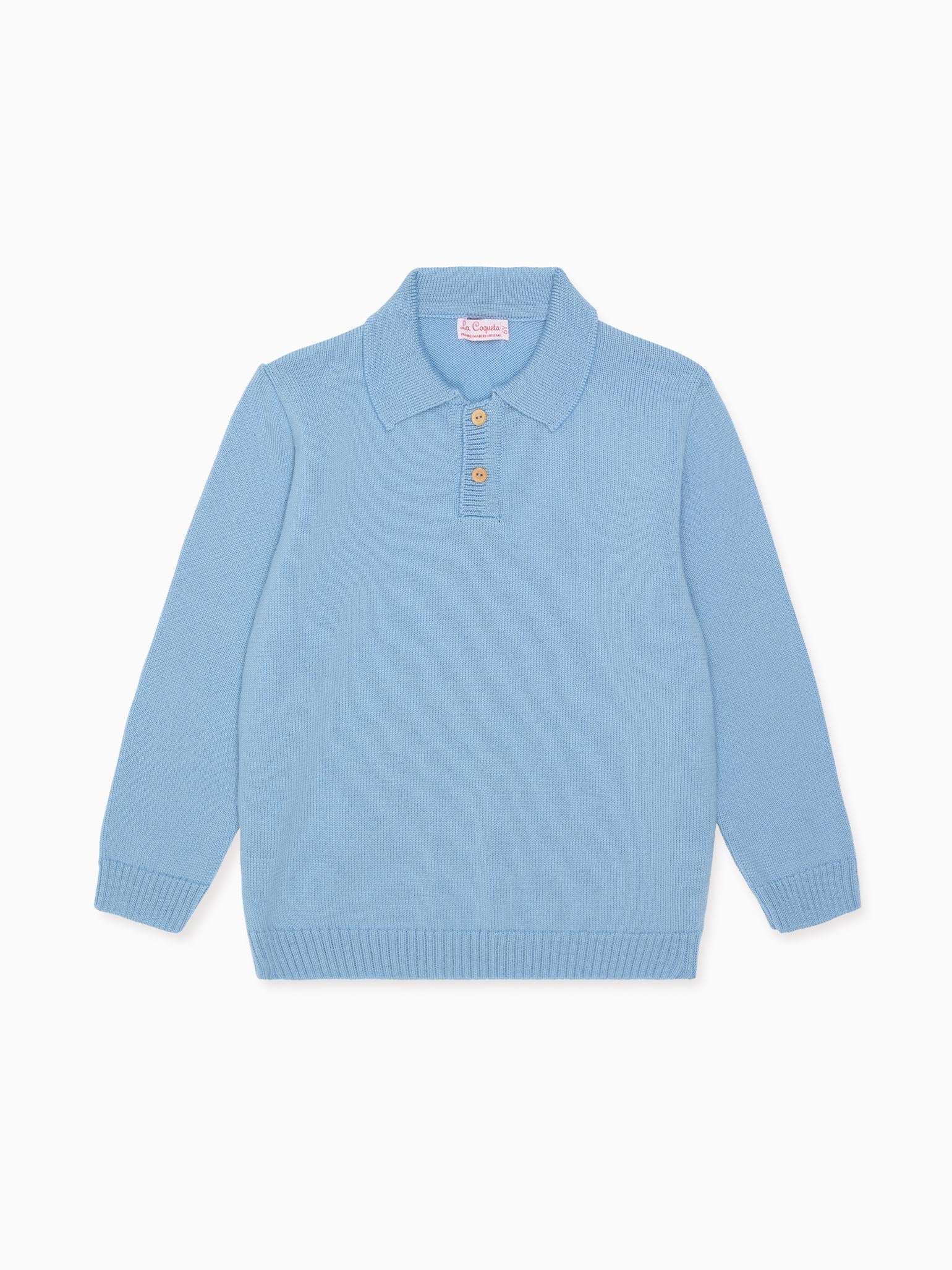 Dusty Blue Brio Merino Boy Jumper