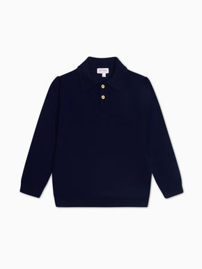 Navy Brio Merino Boy Jumper