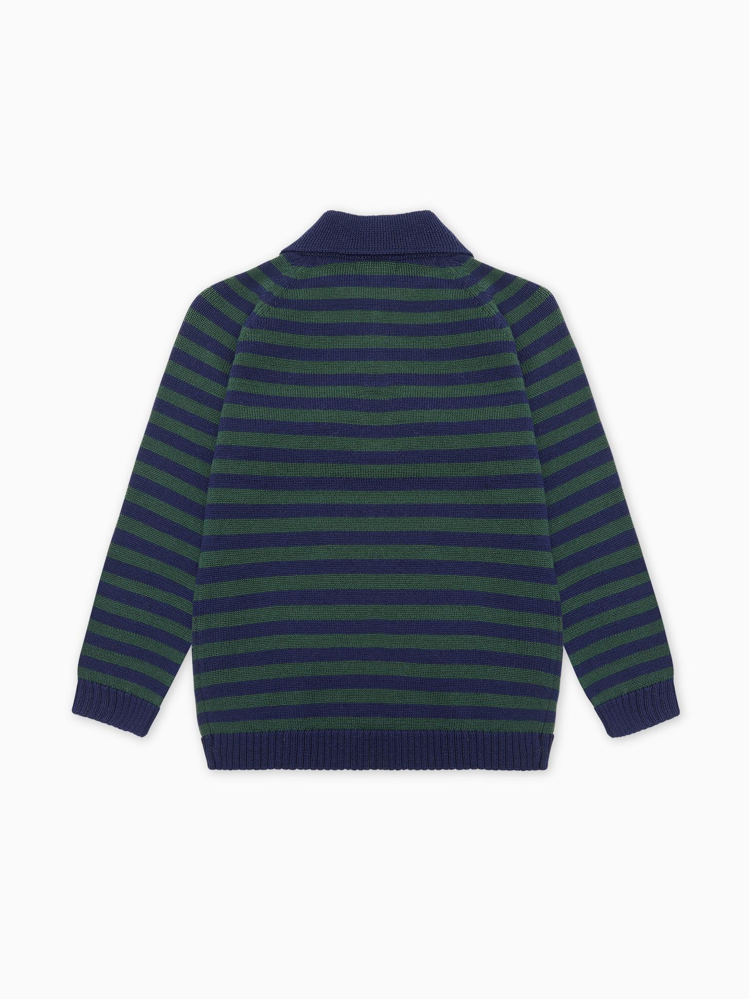 Navy Stripe Brio Merino Boy Jumper