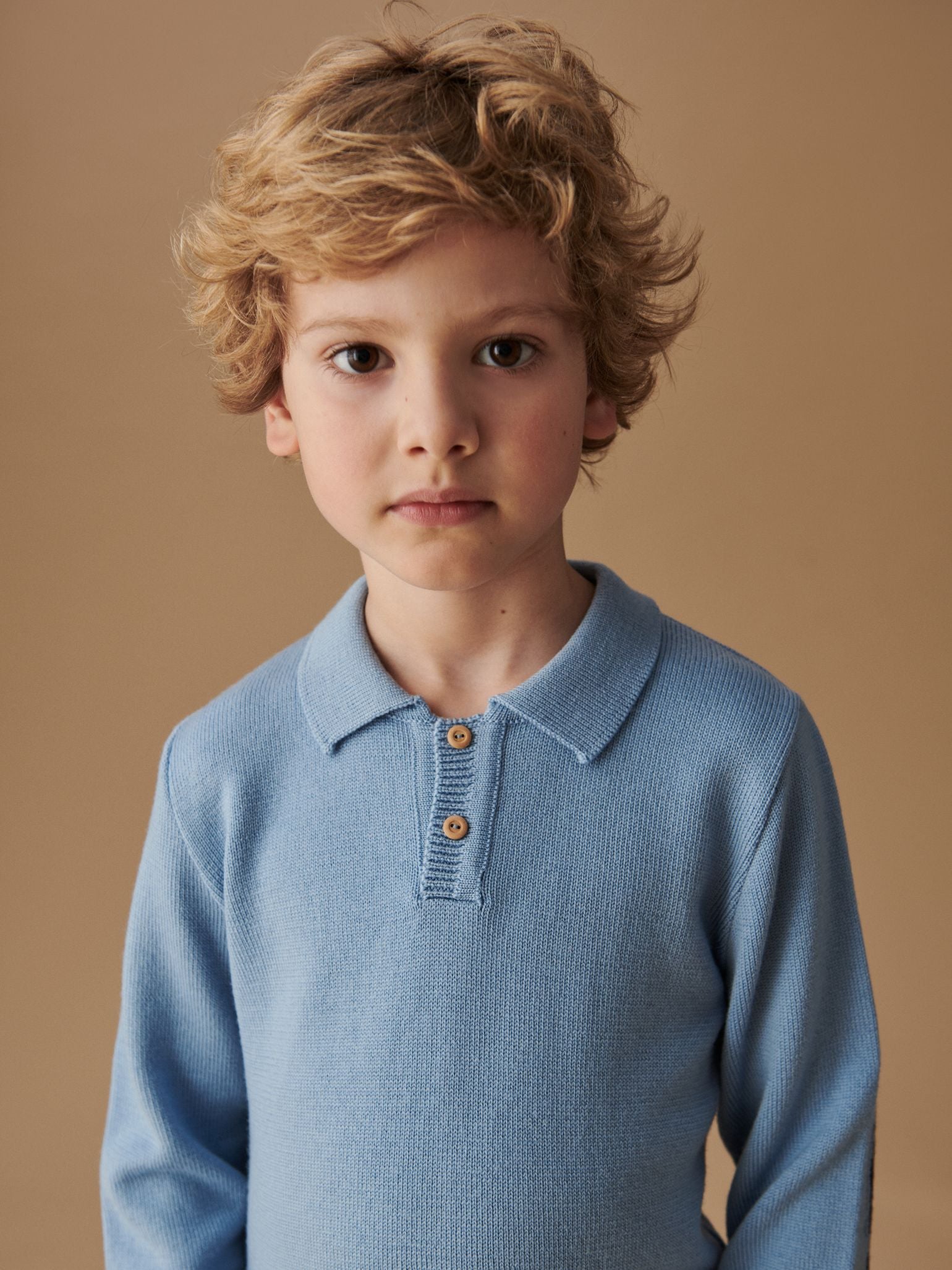 Dusty Blue Brio Merino Boy Jumper