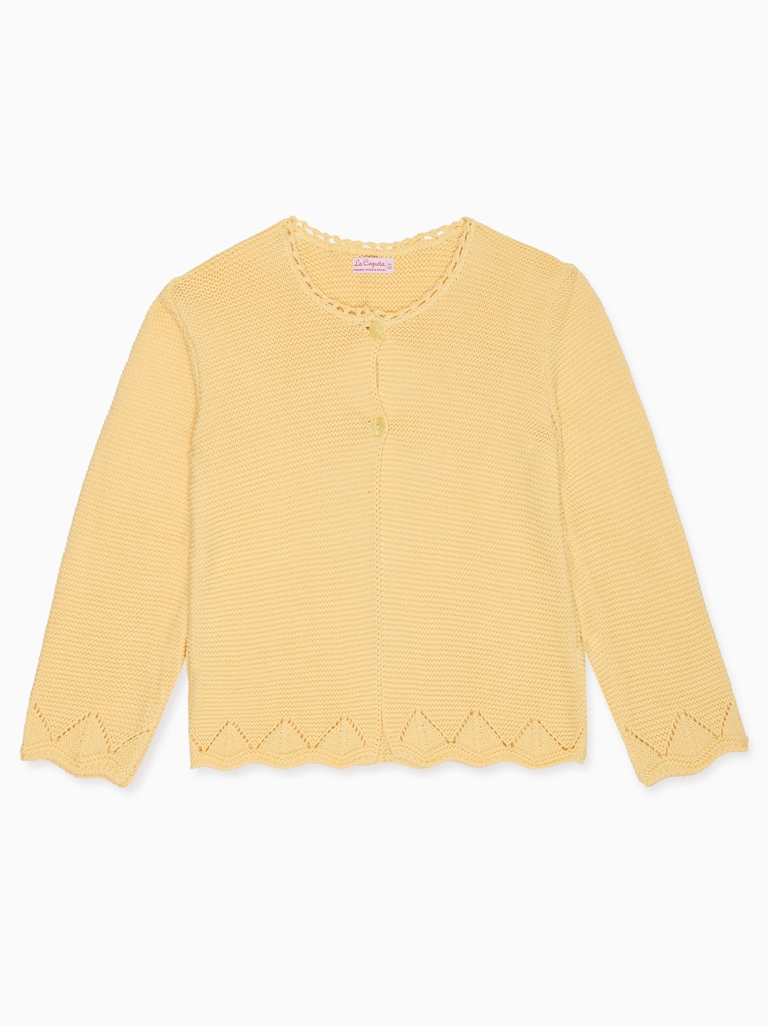 Lemon Brisa Cotton Girl Cardigan