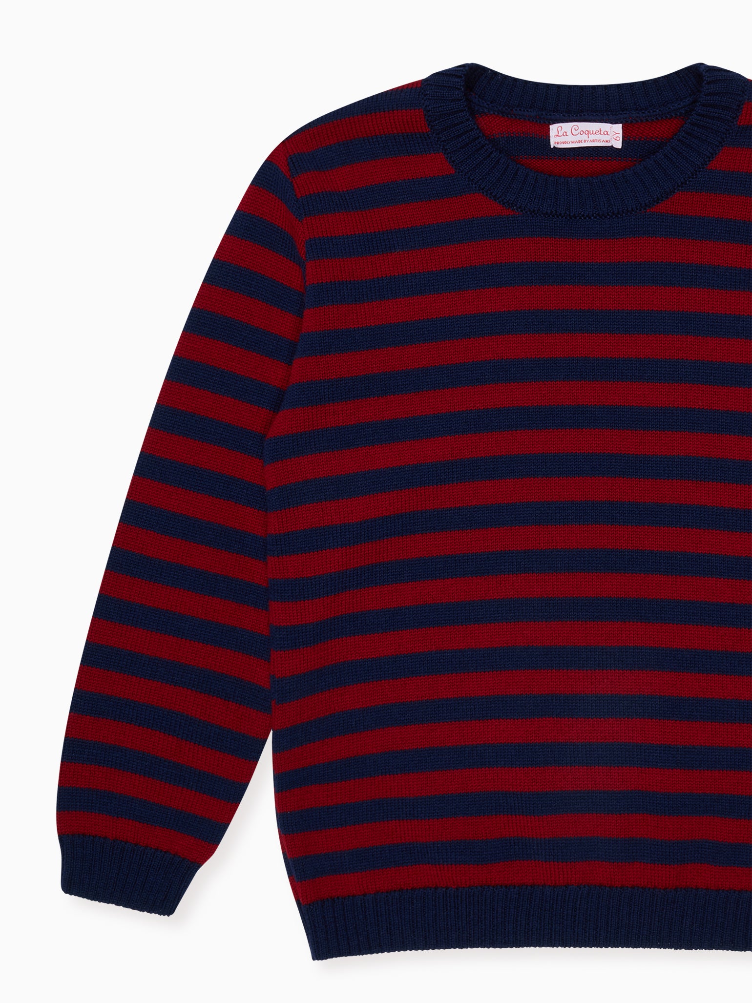 Burgundy Stripe Bromo Merino Boy Jumper