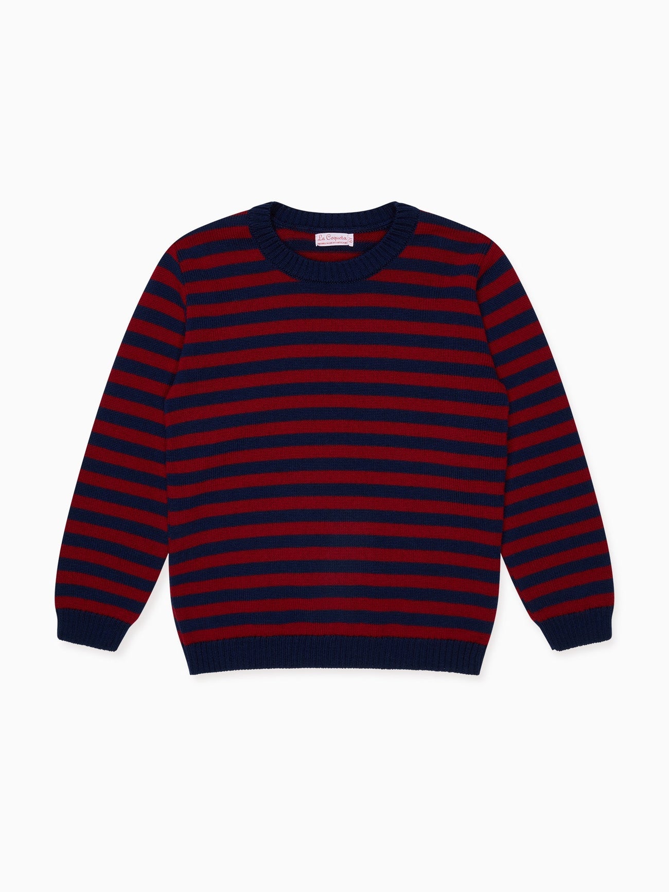 Burgundy Stripe Bromo Merino Boy Jumper