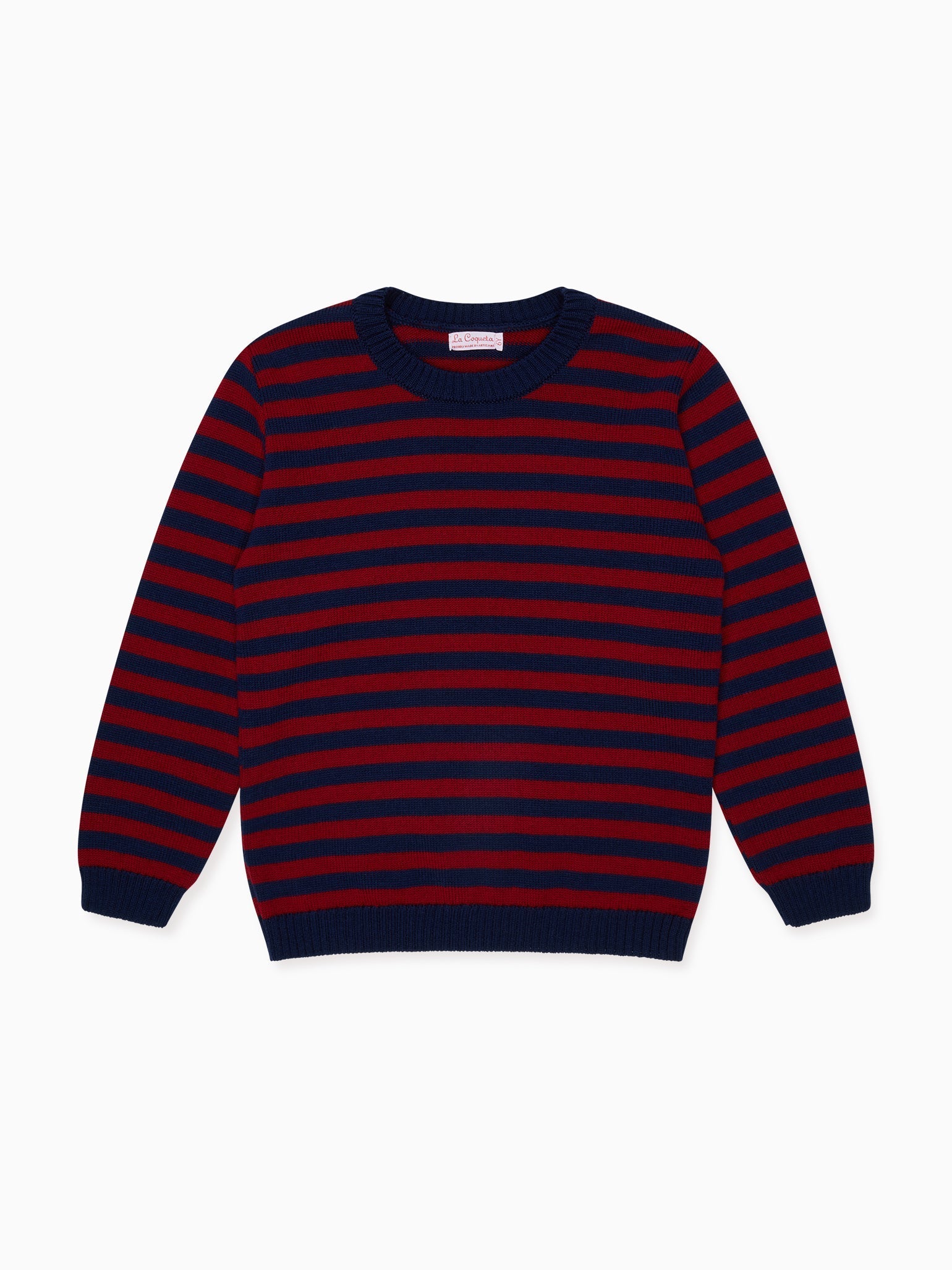 Burgundy Stripe Bromo Merino Boy Jumper