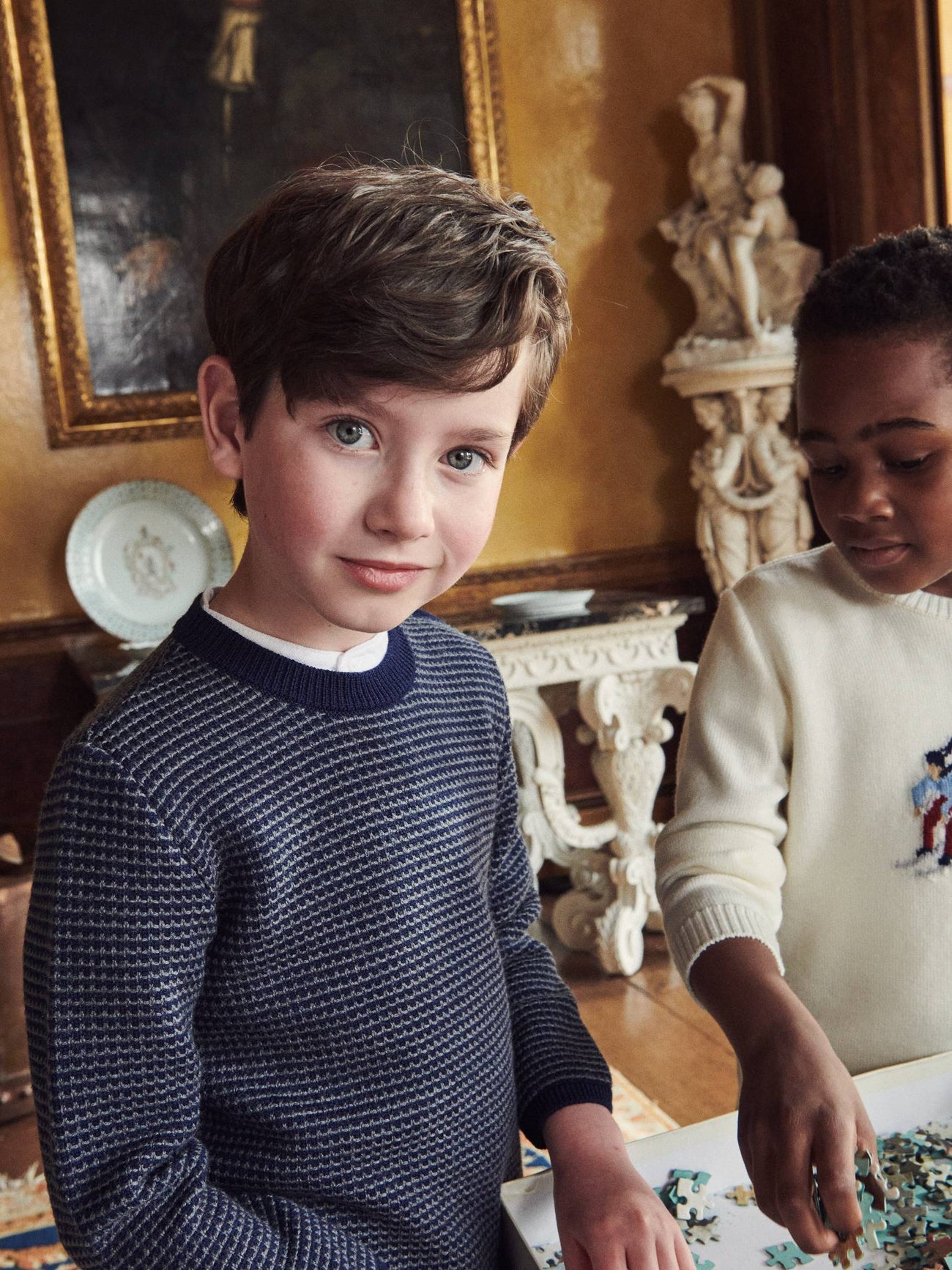 Blue Bromo Merino Jacquard Boy Jumper