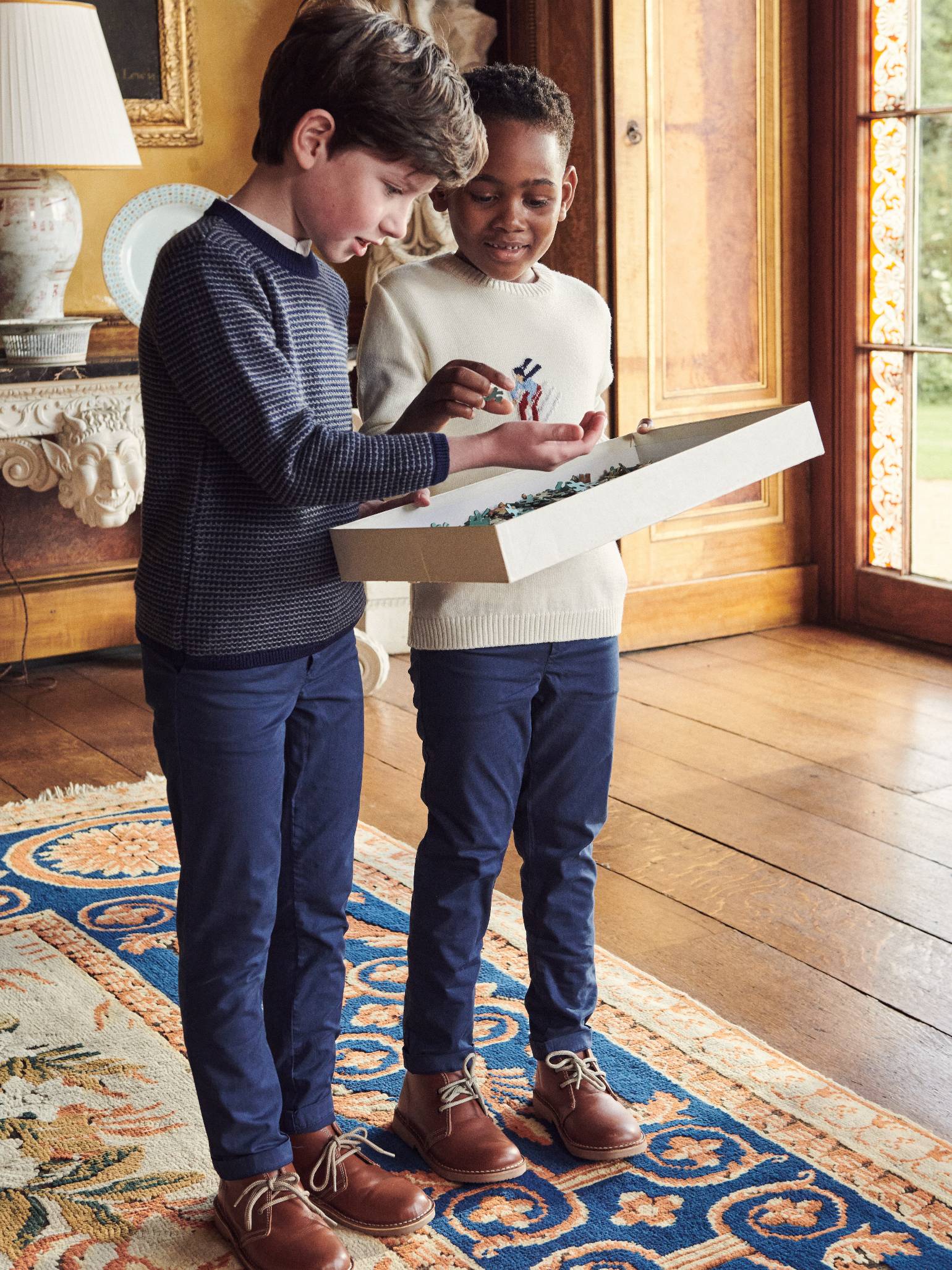 Navy Elio Boy Chinos