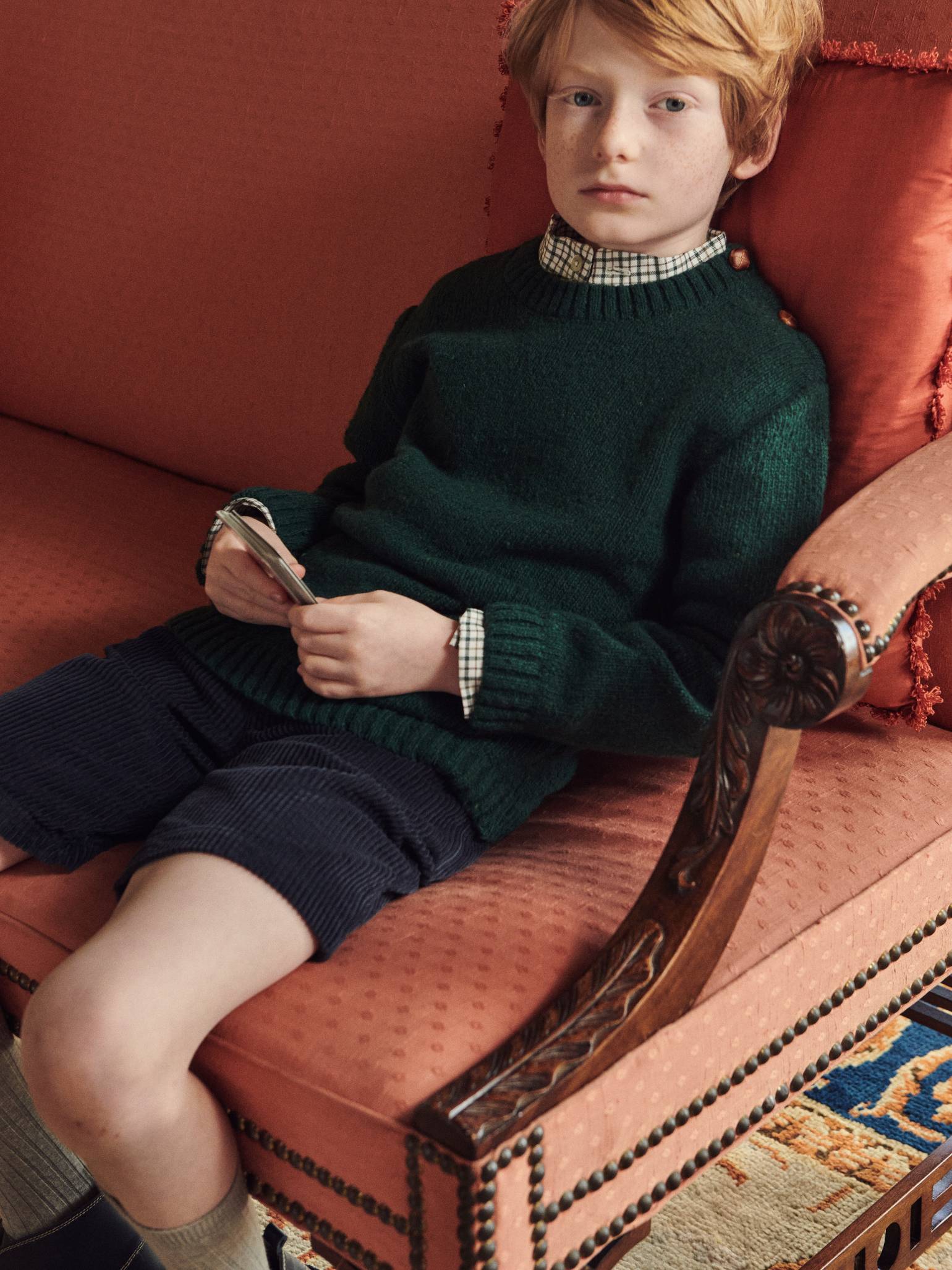 Forest Green Bromo Merino Boy Jumper