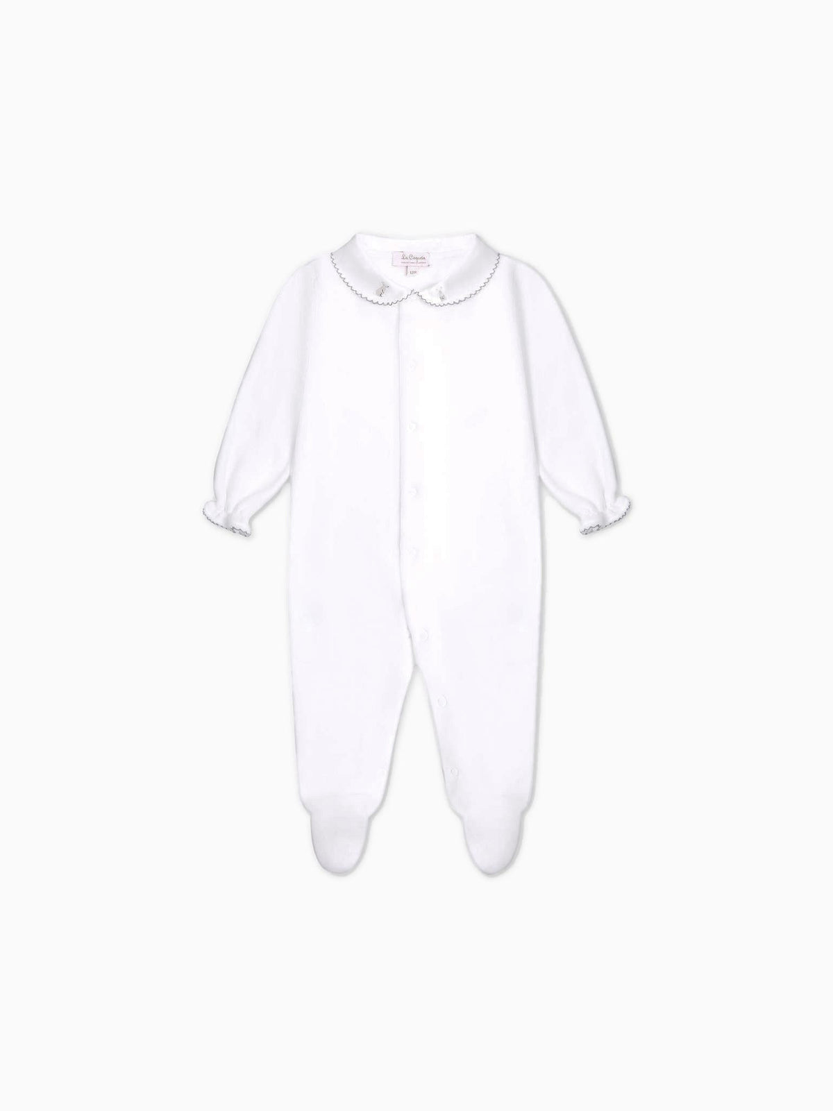 White Bunny Baby Girl Sleepsuit