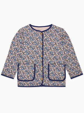 Blue Calida Quilted Girl Jacket