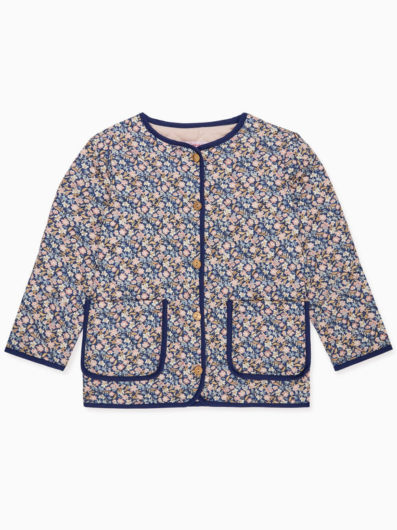 Blue Calida Quilted Girl Jacket