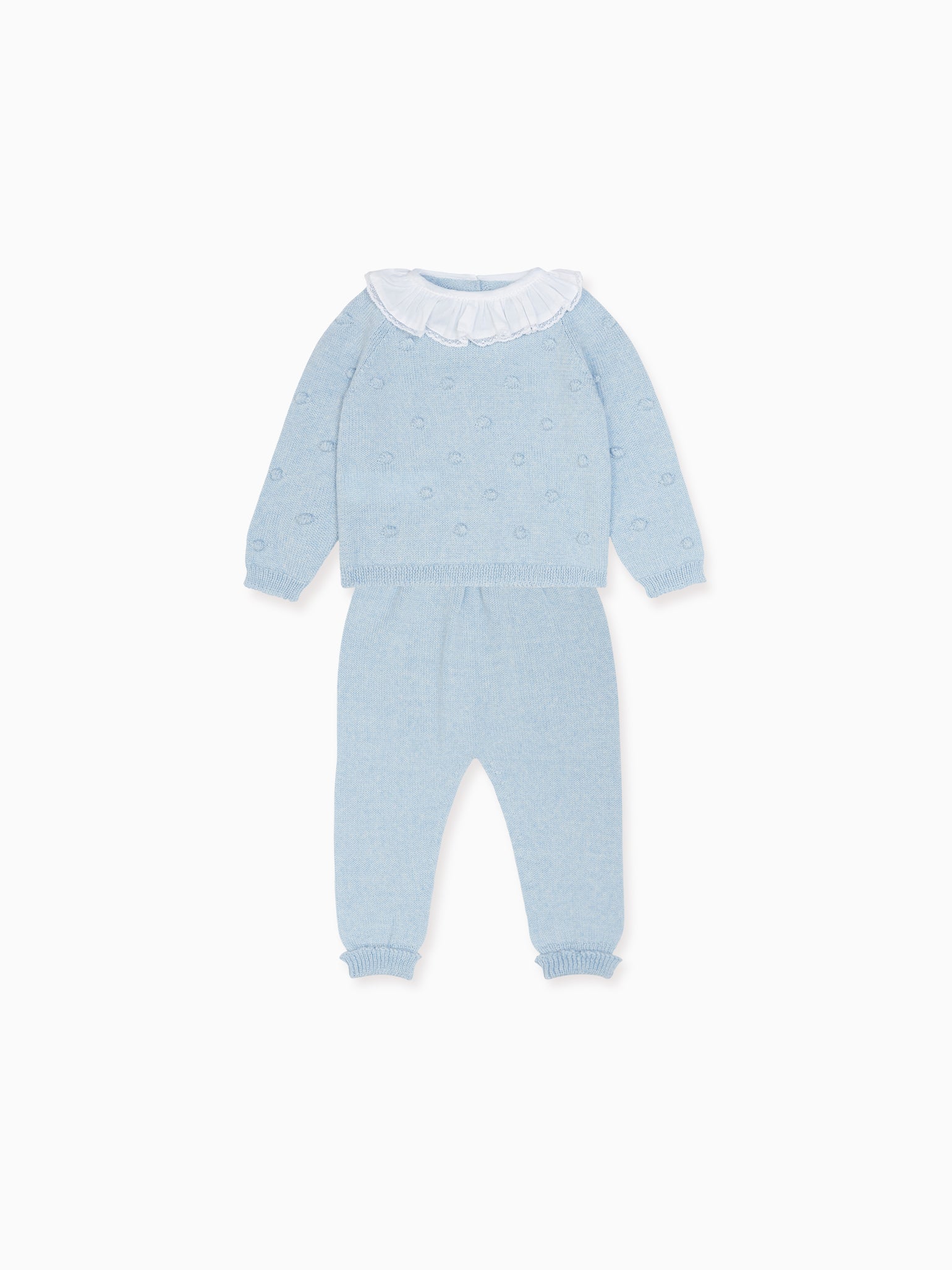 Light Blue Camelia Merino Baby Set