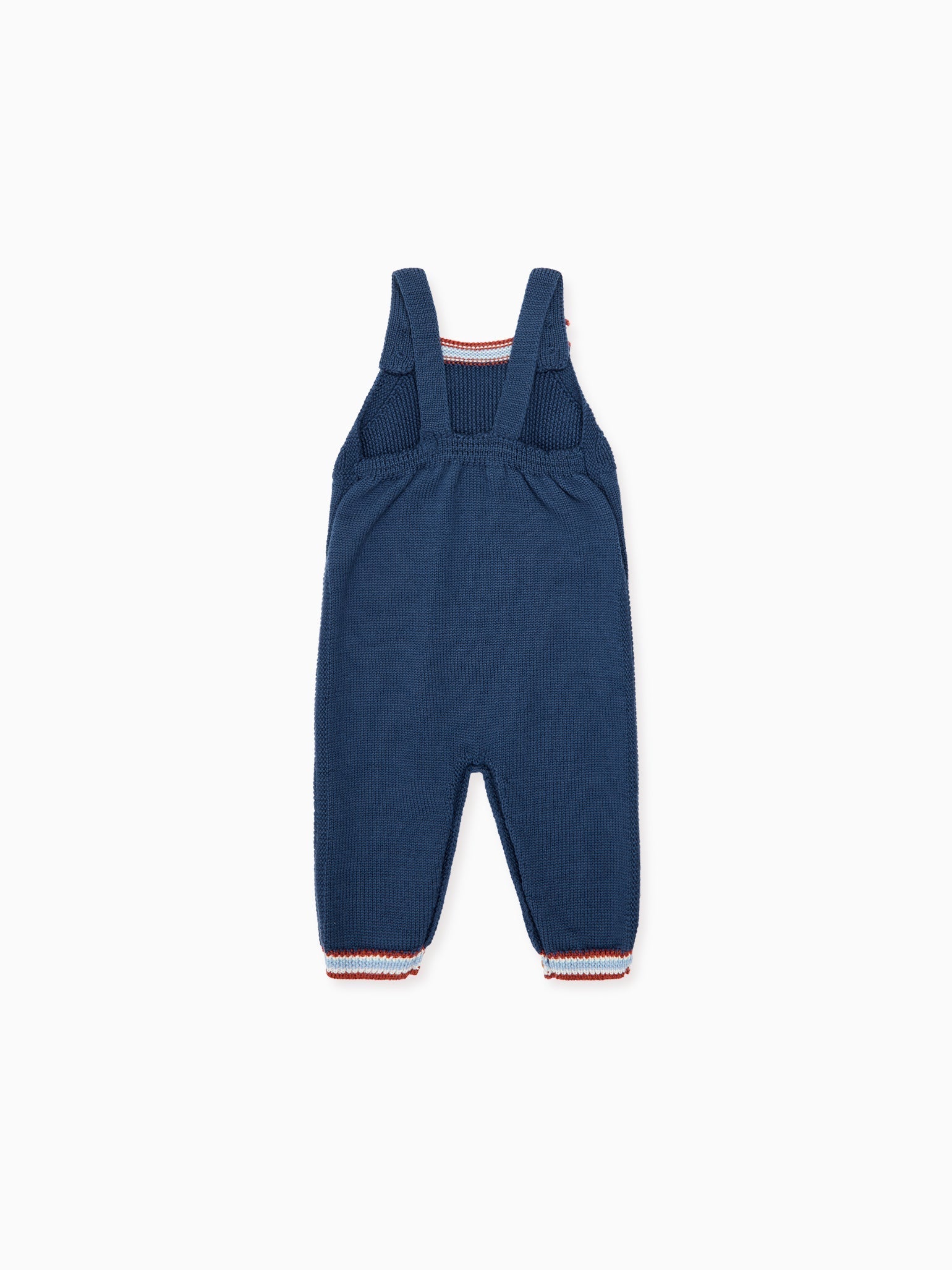 Soft Denim Melange Cayo Merino Baby Knitted Dungarees