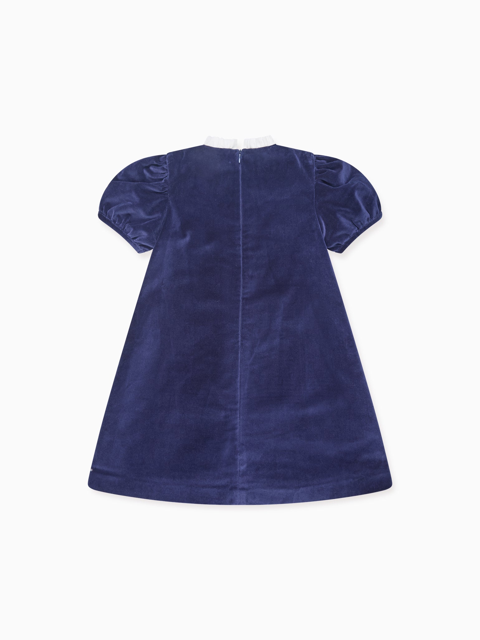 Navy Clara Velvet Girl A-Line Dress