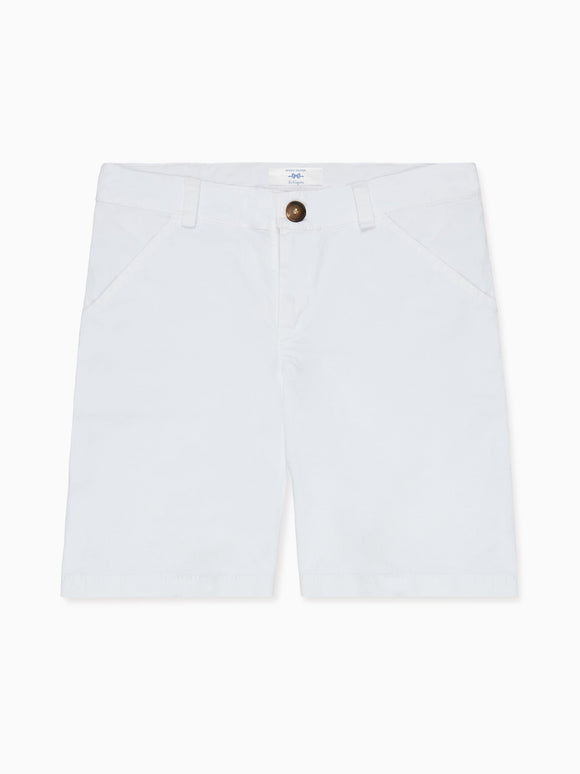 Nicky Hilton x La Coqueta White Conrad Boy Chino Shorts