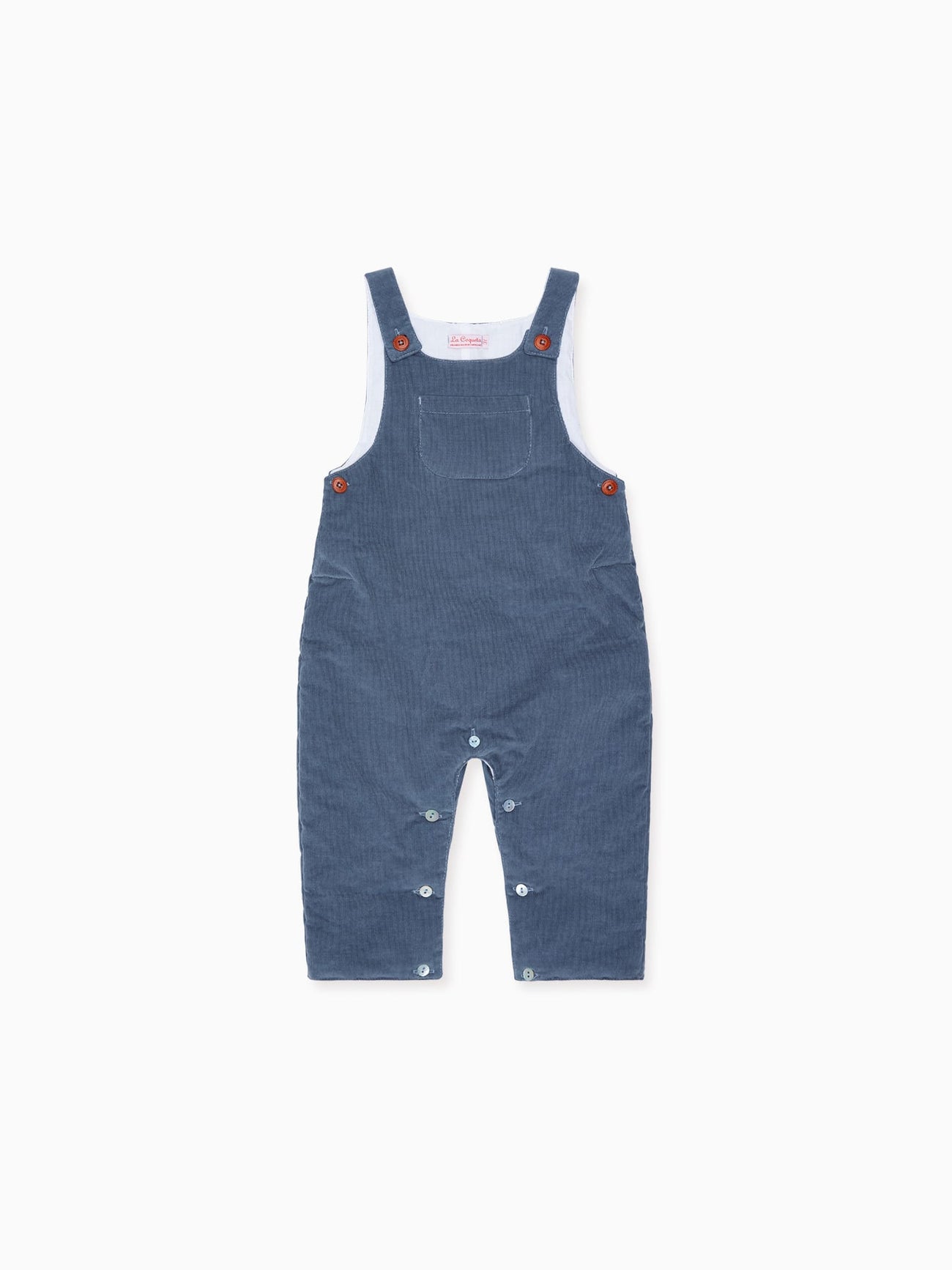 Dusty Blue Coroza Baby Overalls