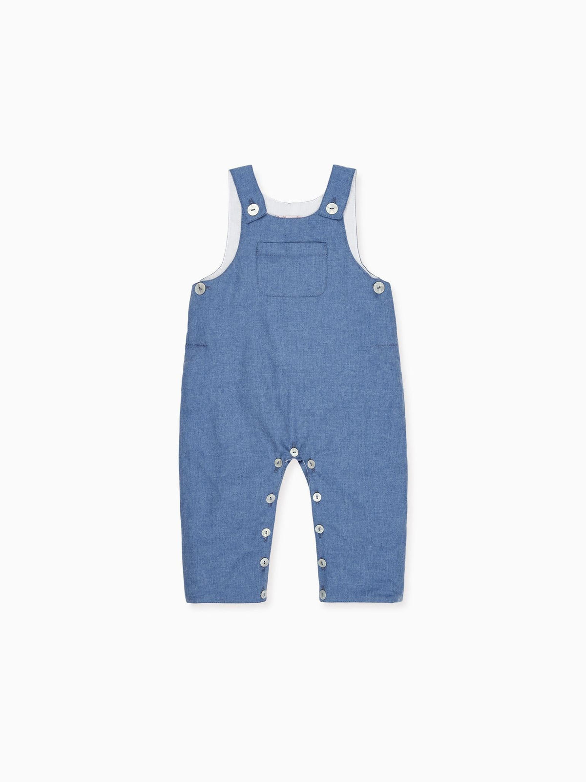 Dusty Blue Coroza Baby Dungarees