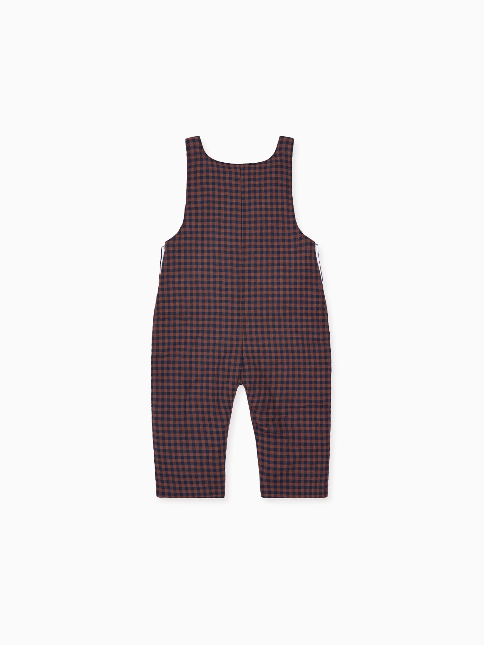 Navy Check Coroza Baby Overalls