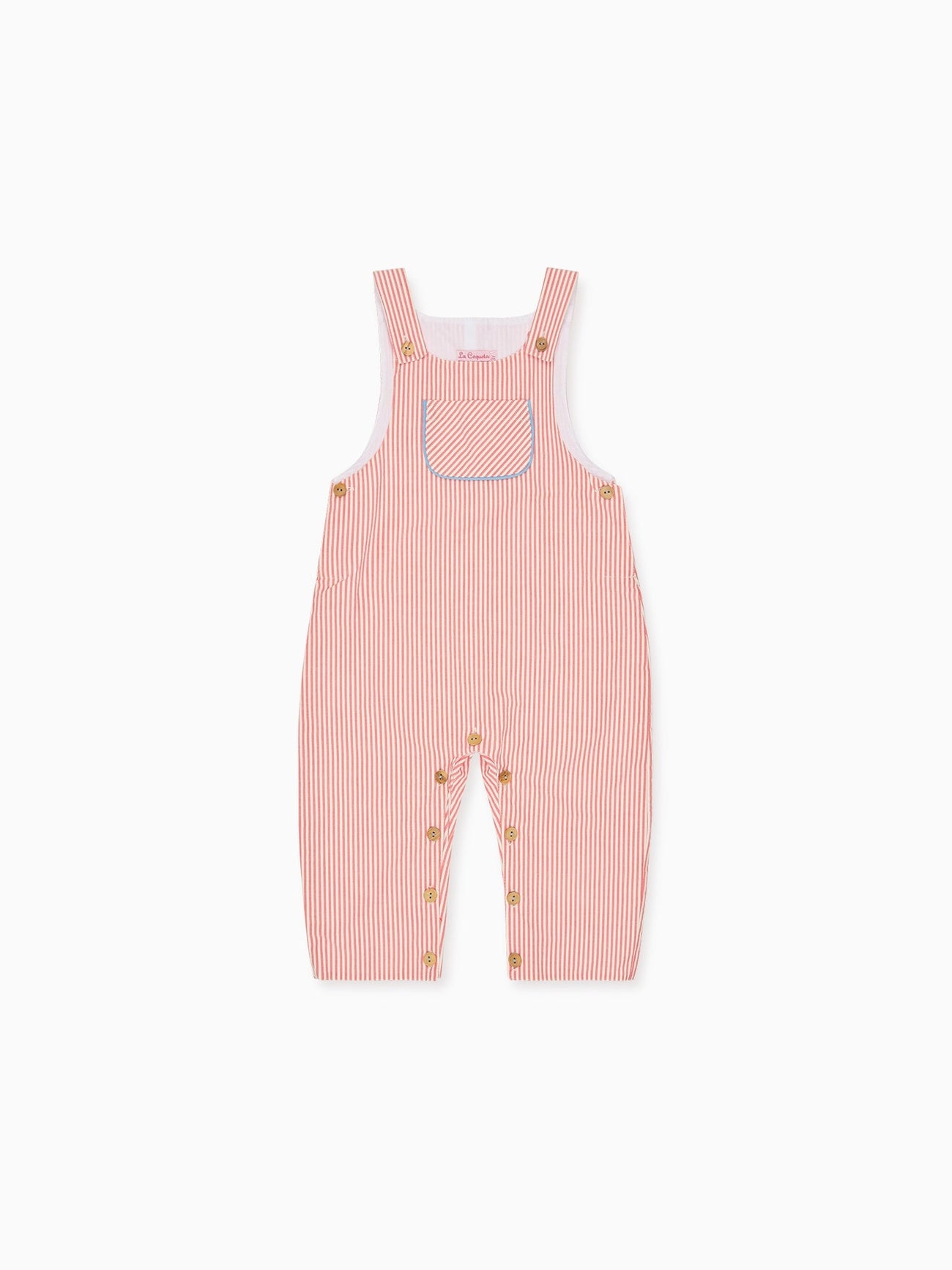 Red Stripe Coroza Baby Dungarees