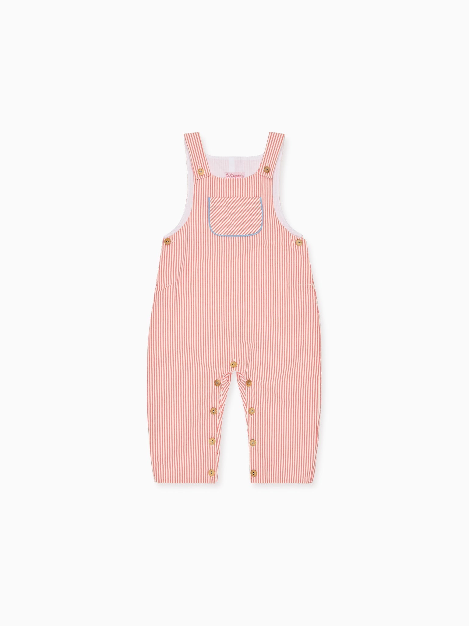 Red Stripe Coroza Baby Dungarees