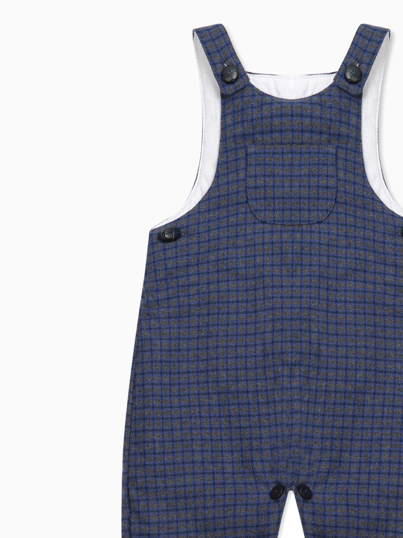Blue Check Coroza Baby Dungarees