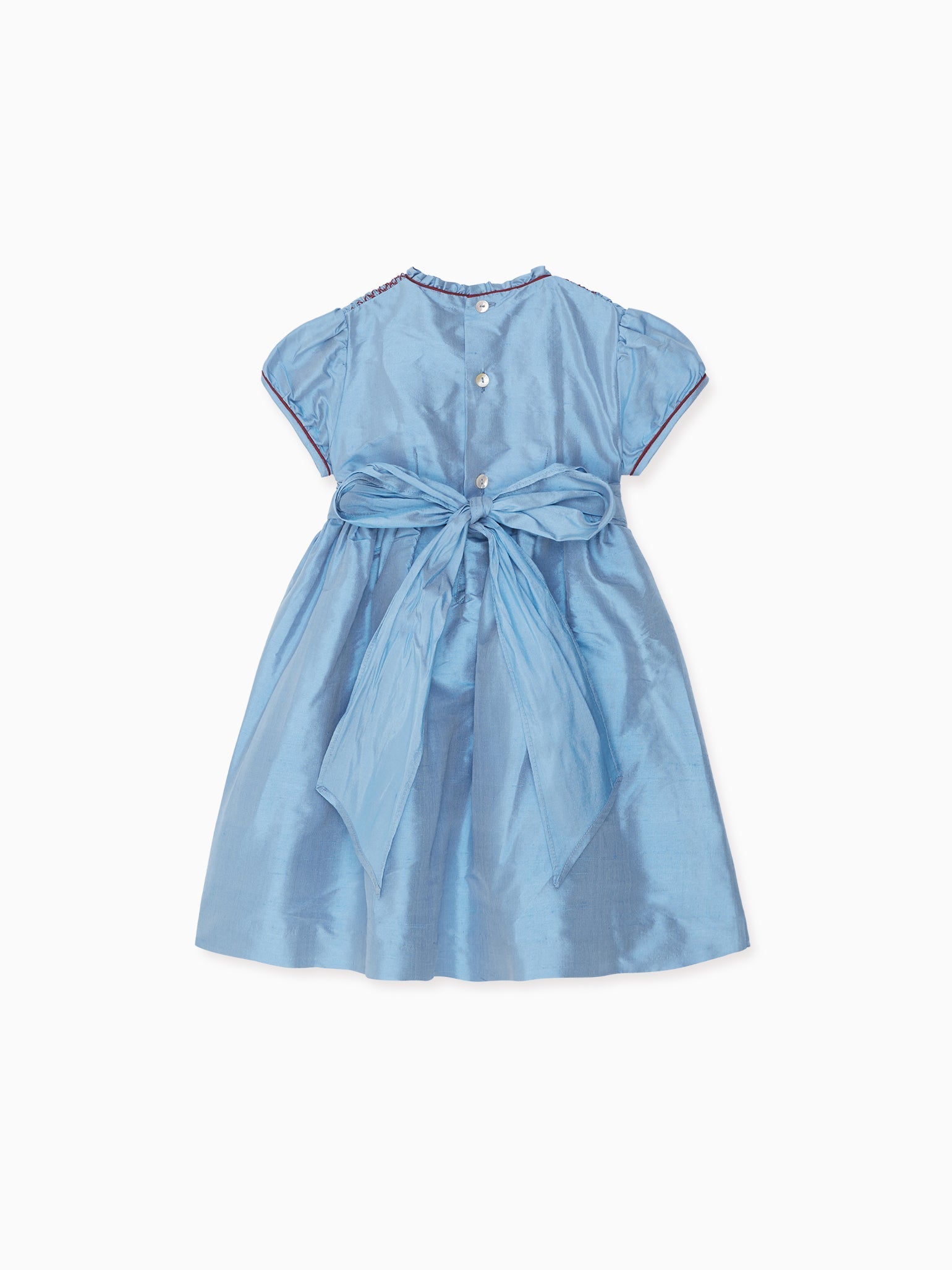 Blue Cosima Girl Silk Smock Dress