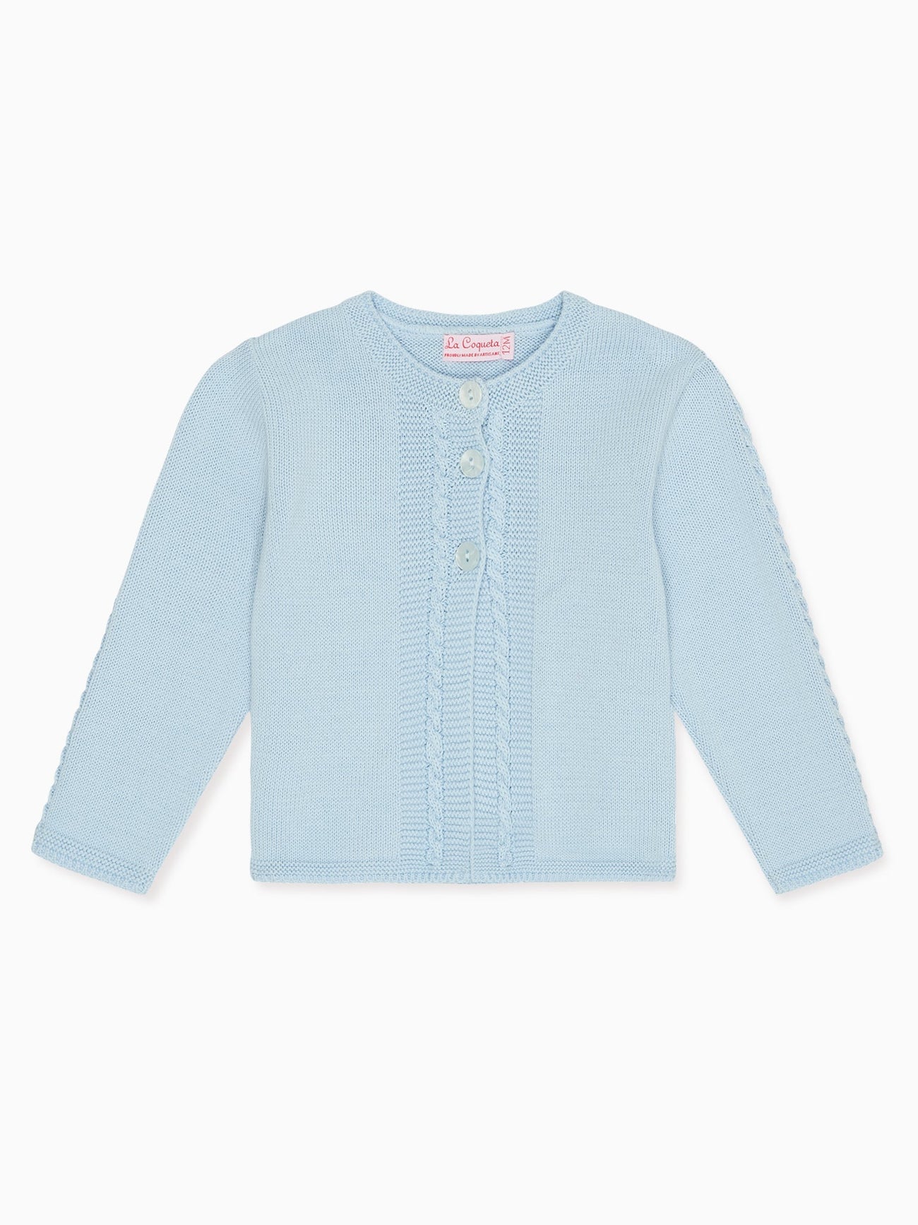 Dusty Blue Dakota Cotton Baby Cardigan
