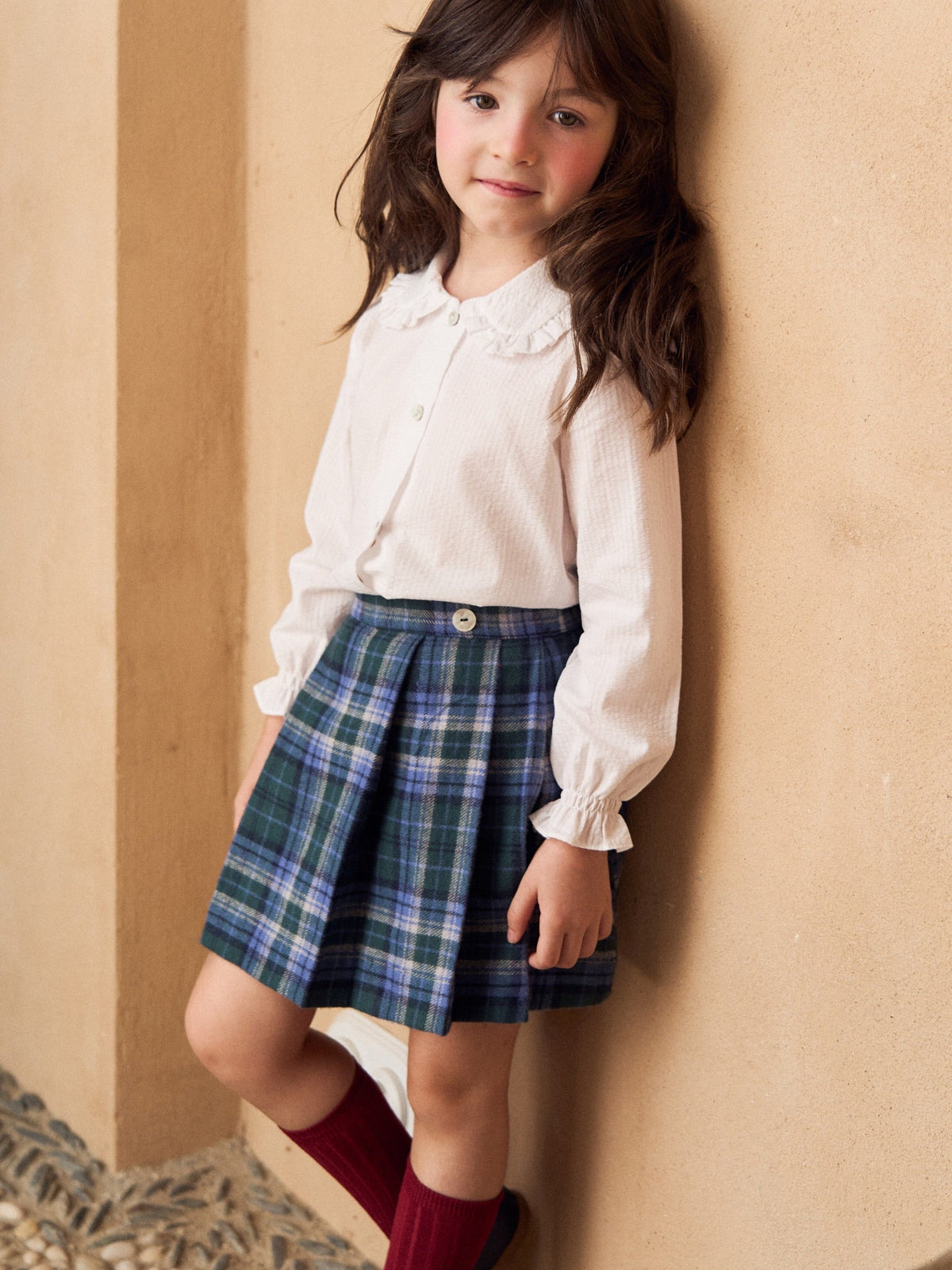 Green Check Zola Girl Kilt Skirt