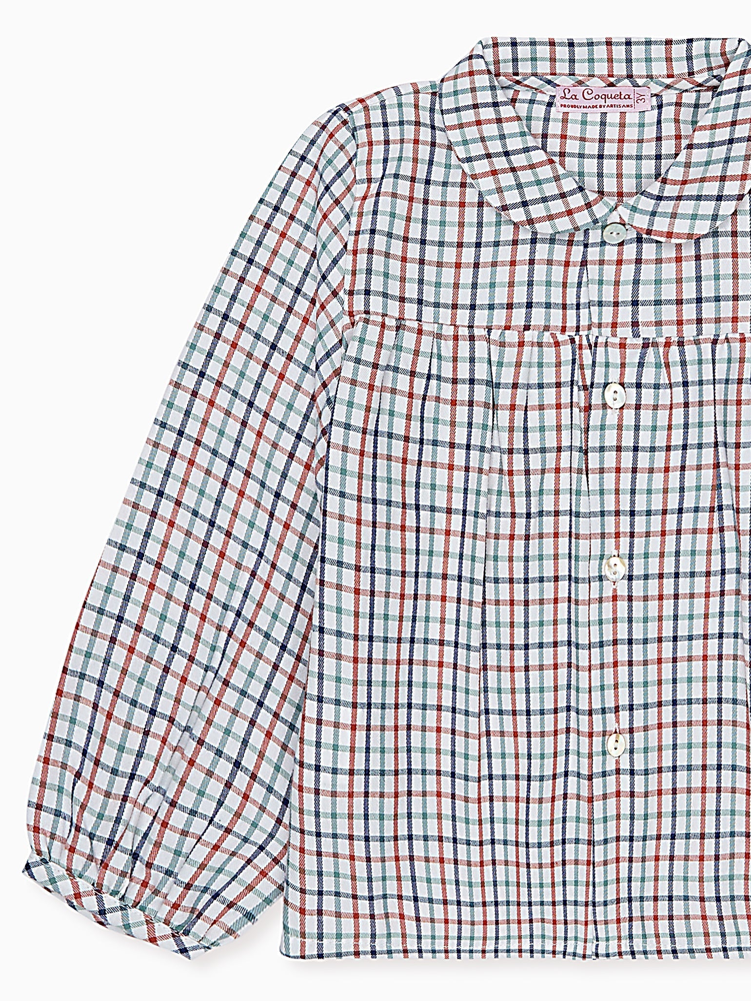 Ivory Check Dante Long Sleeve Baby Shirt