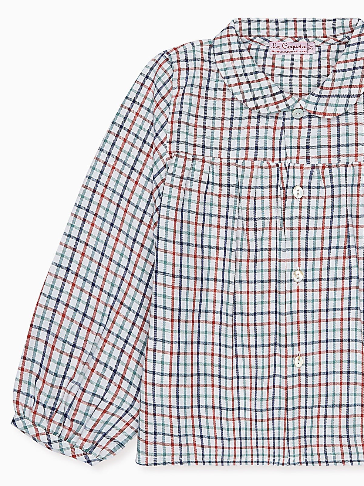 Ivory Check Dante Long Sleeve Baby Shirt