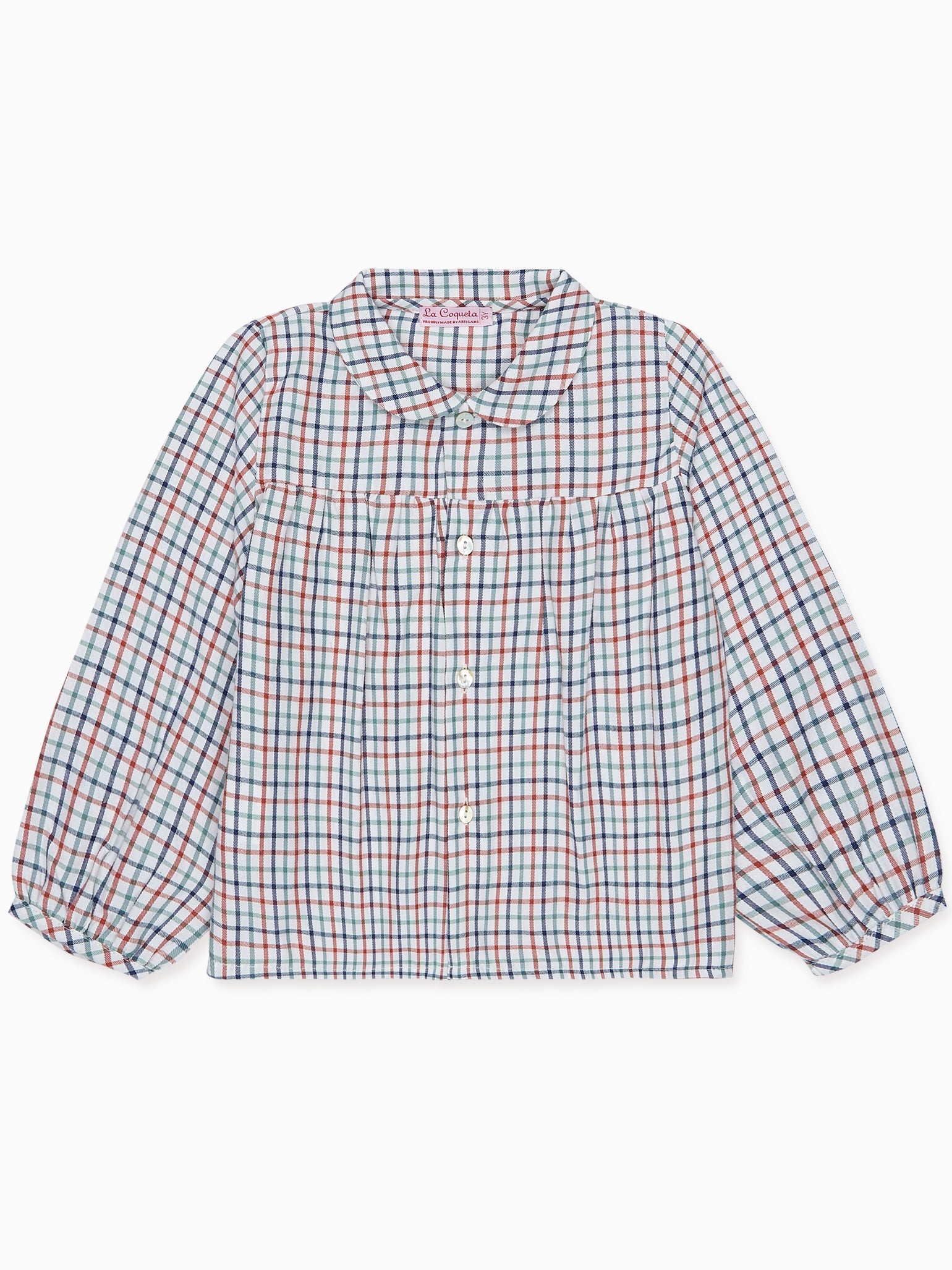 Ivory Check Dante Long Sleeve Baby Shirt