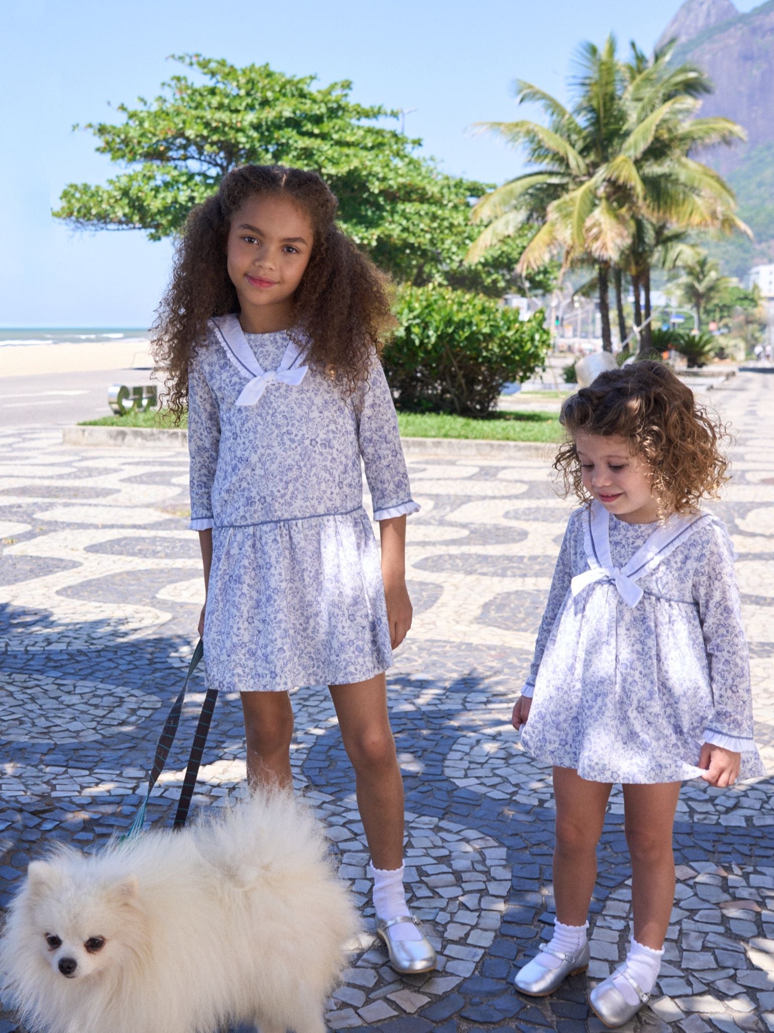 Dark Blue Floral Aranda Baby Girl Set