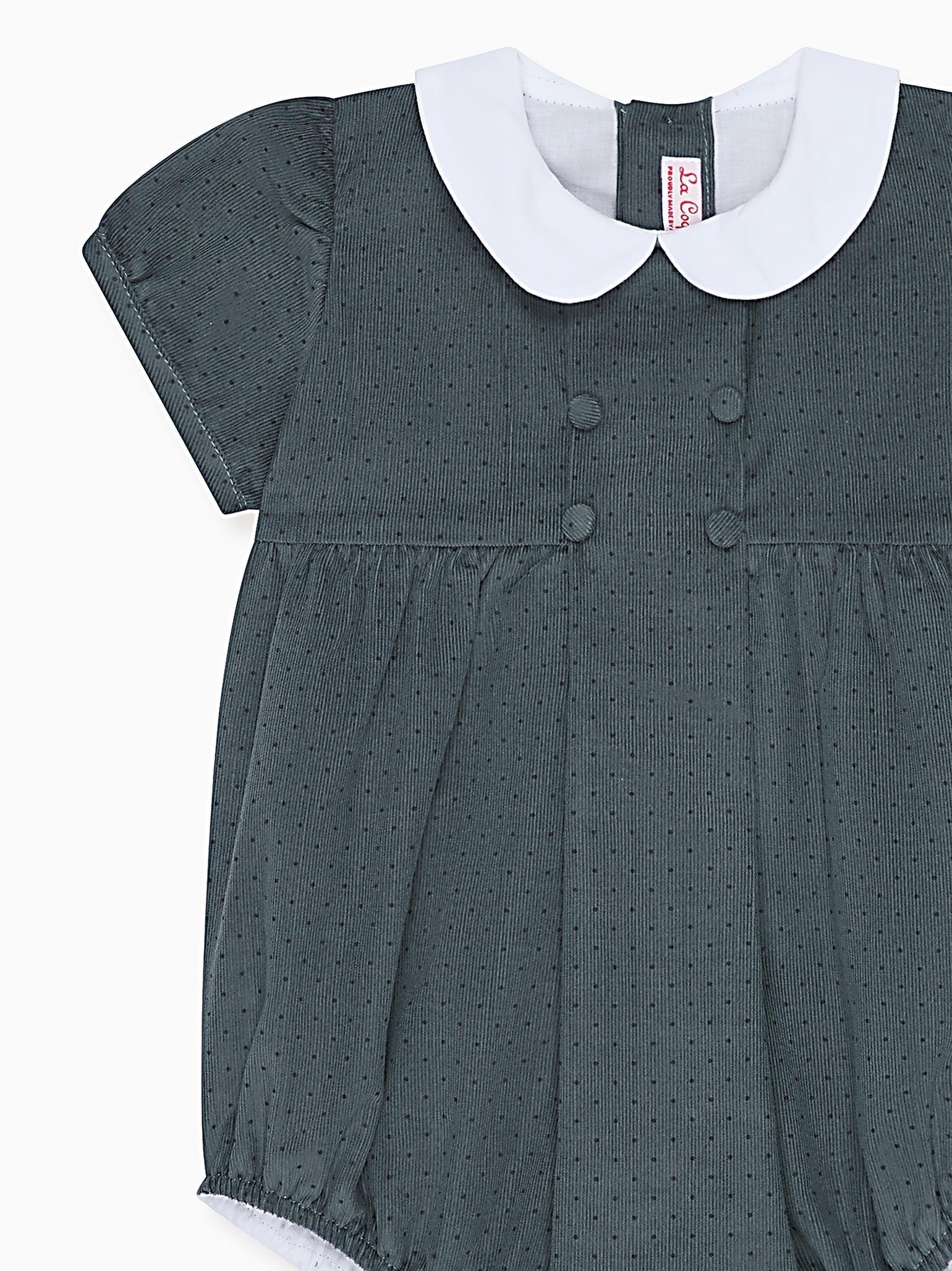 Blue Polka Dot Delora Baby Girl Romper